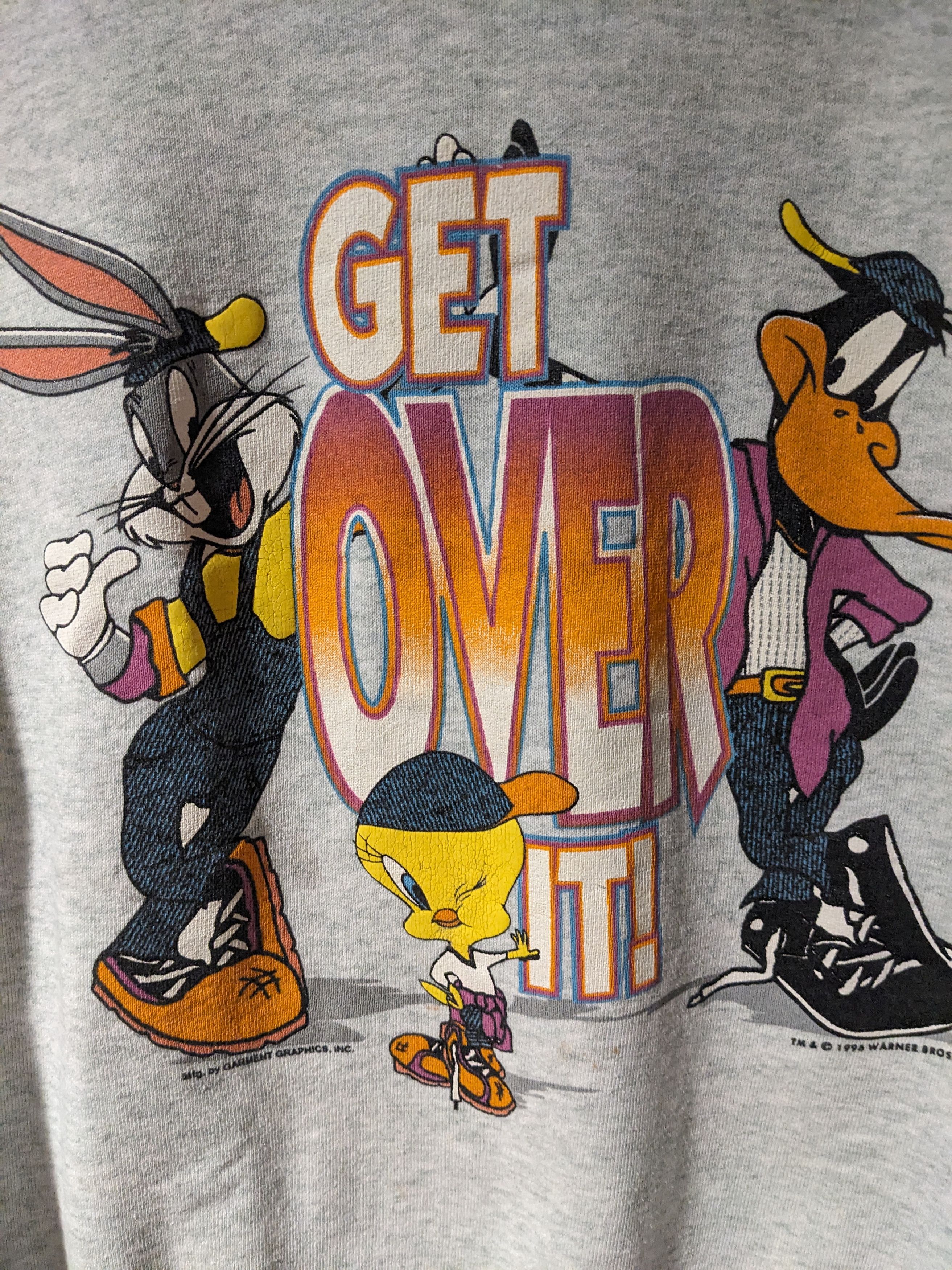 Cartoon Network × Vintage Vintage 1996 Looney Tunes Get Over It YOUTH Large Sweatshirt Size US L / EU 52-54 / 3 - 2 Thumbnail