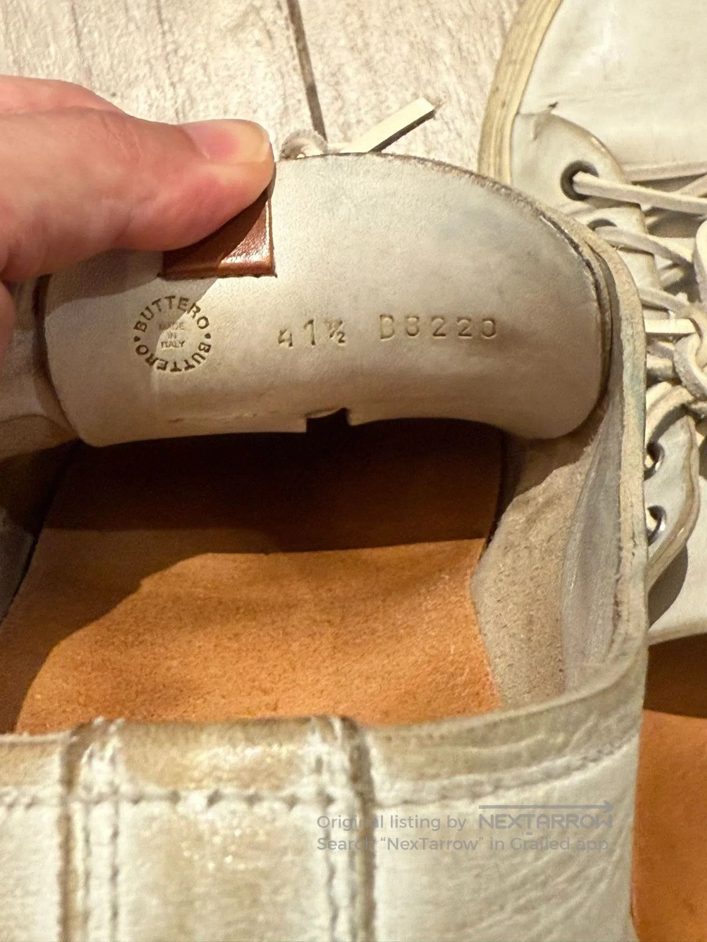 Buttero BUTTERO White Leather Casual Shoes. Size US 8.5 / EU 41-42 - 7 Thumbnail