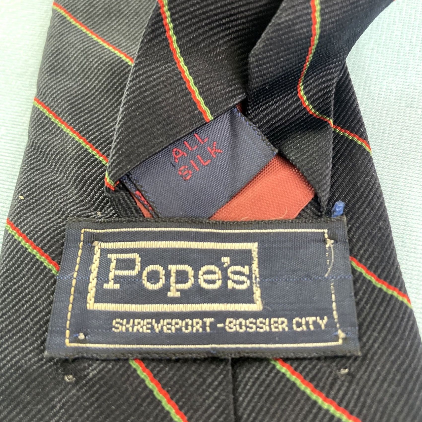 Vintage VINTAGE Pope's Shreveport Tie Blue Regiment Stripe Repp Necktie 3x56 Silk Mens Swing 1960s Cap Capsule Geometric Elegant Vintage Designer Size ONE SIZE - 5 Thumbnail