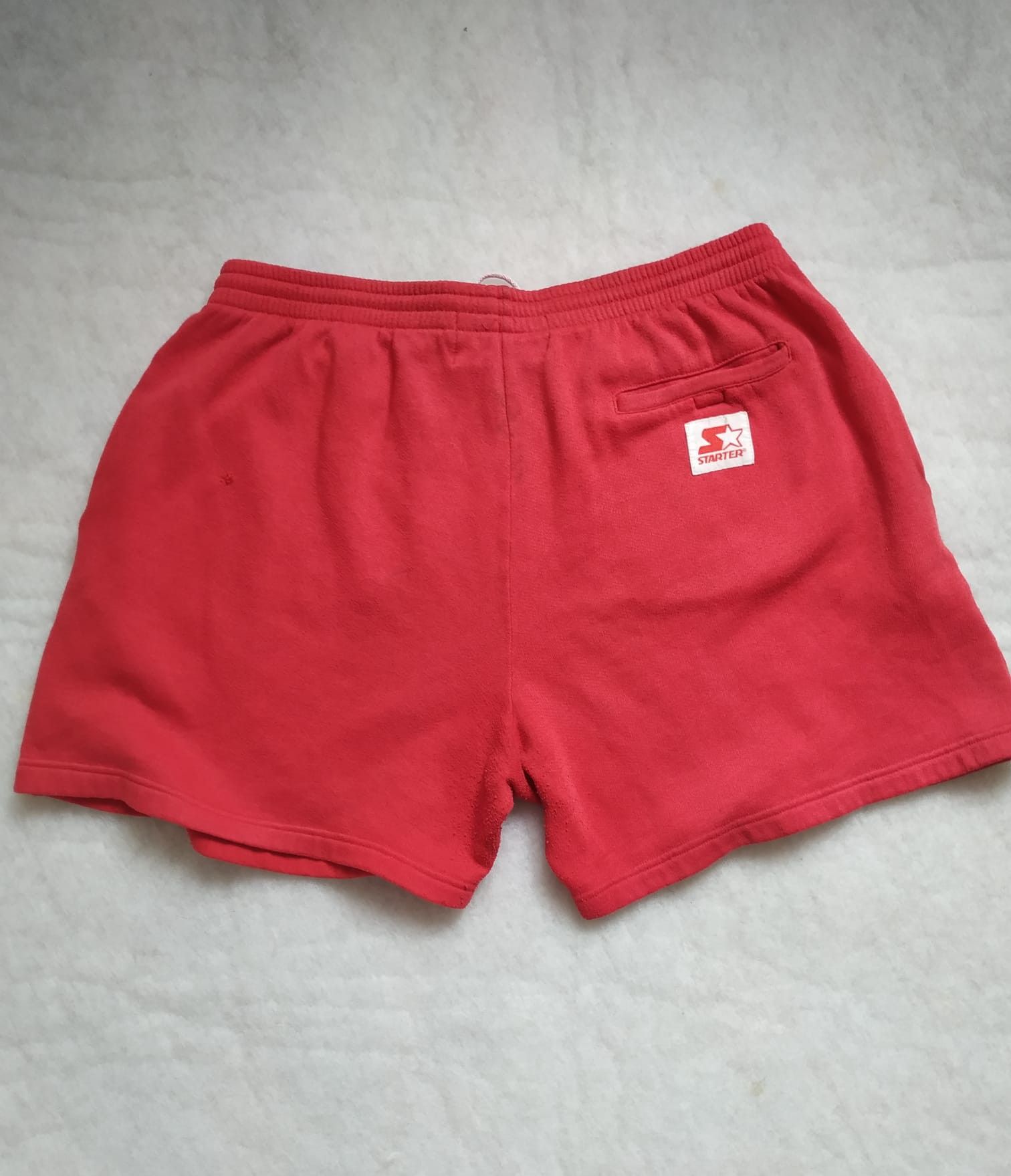 Starter × Vintage Vintage 1990s Starter Ohio State red Gym sweatpants shorts Size US 32 / EU 48 - 6 Thumbnail