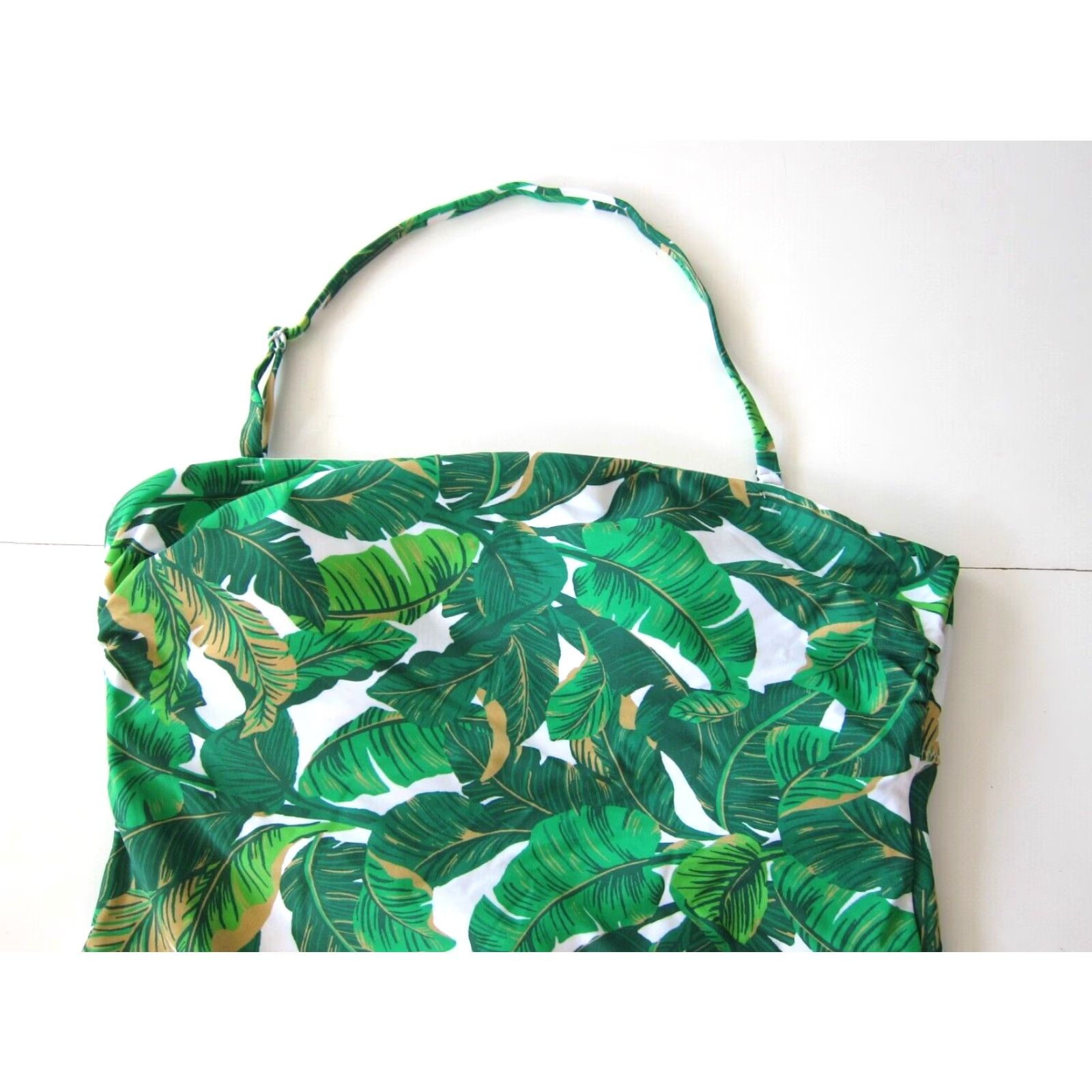 Vintage Love & Sports Green White Floral Hawaiian Built In Bra One Piece Swimsuit L Womens XS-XL Size ONE SIZE - 3 Thumbnail