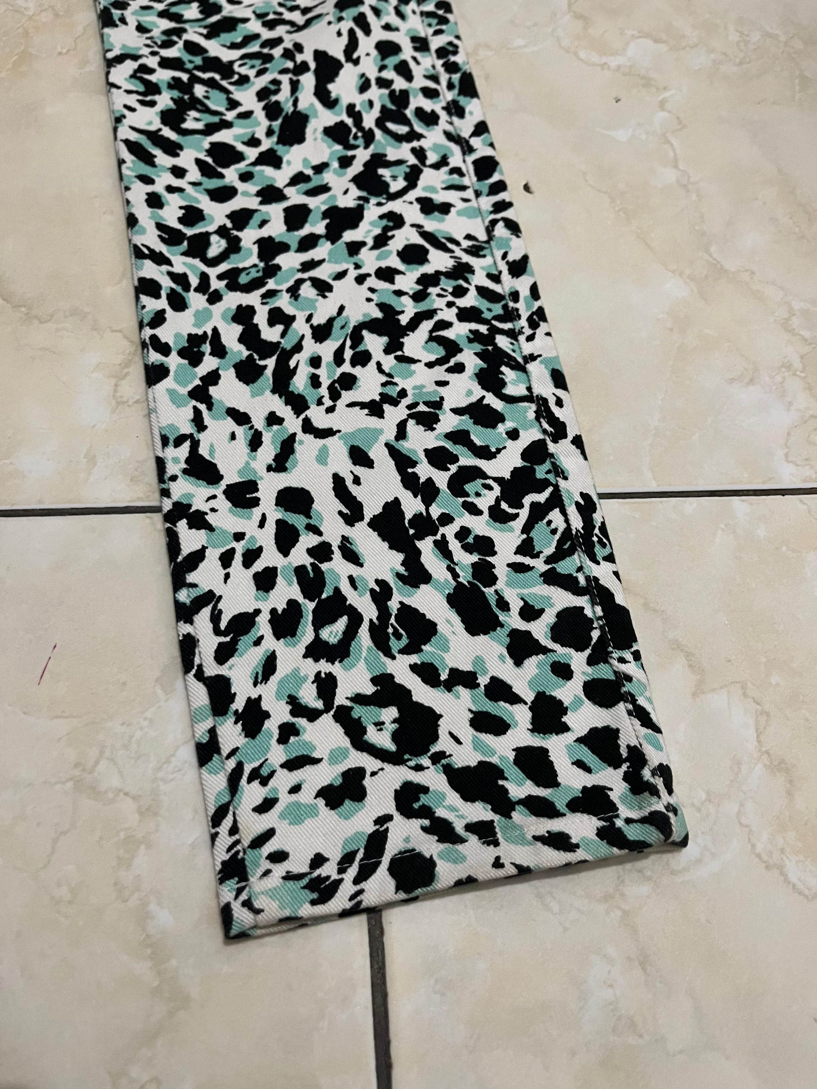 Pierre Balmain 🔥 PIERRE BALMAIN LEOPARD PRINT CARGO DENIM PANTS SKINNY FIT Size 30" / US 8 / IT 44 - 12 Thumbnail