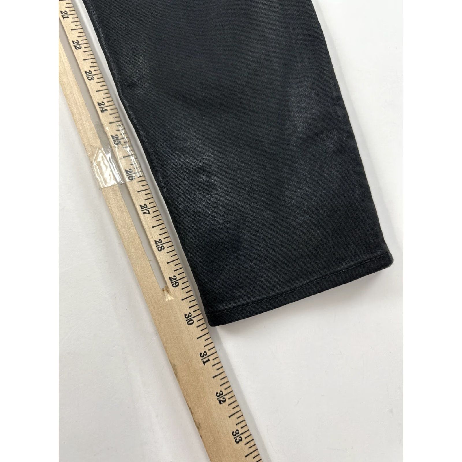 Anthropologie VINTAGE Anthropologie Articles Of Society Jeans Womans 28 Black Waxed Skinny Moto Fringe Mid Rise Skinny Womens Size 28" / US 6 / IT 42 - 7 Thumbnail