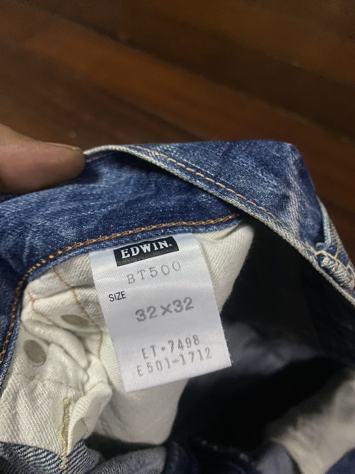 Designer × Edwin FIRE 🔥 EDWIN BLUE TRIP 503 WIDE LEG BOOT CUT DISTRESSED Size US 35 - 22 Thumbnail