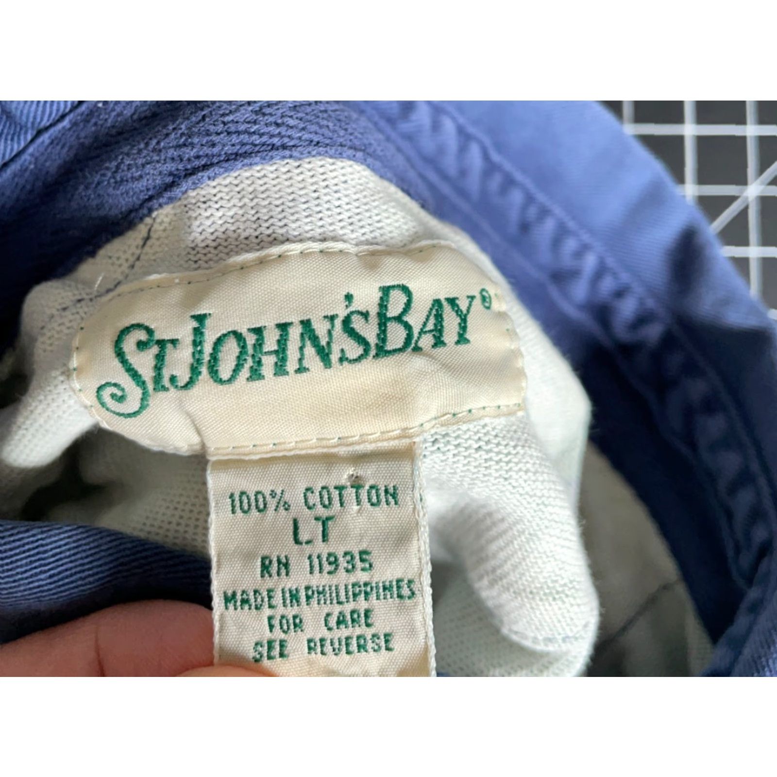 Vintage VINTAGE St. John's Bay Polo Shirt Rugby Shirt Striped Green Blue Long Sleeve Large Tall Men Size US L / EU 52-54 / 3 - 3 Thumbnail