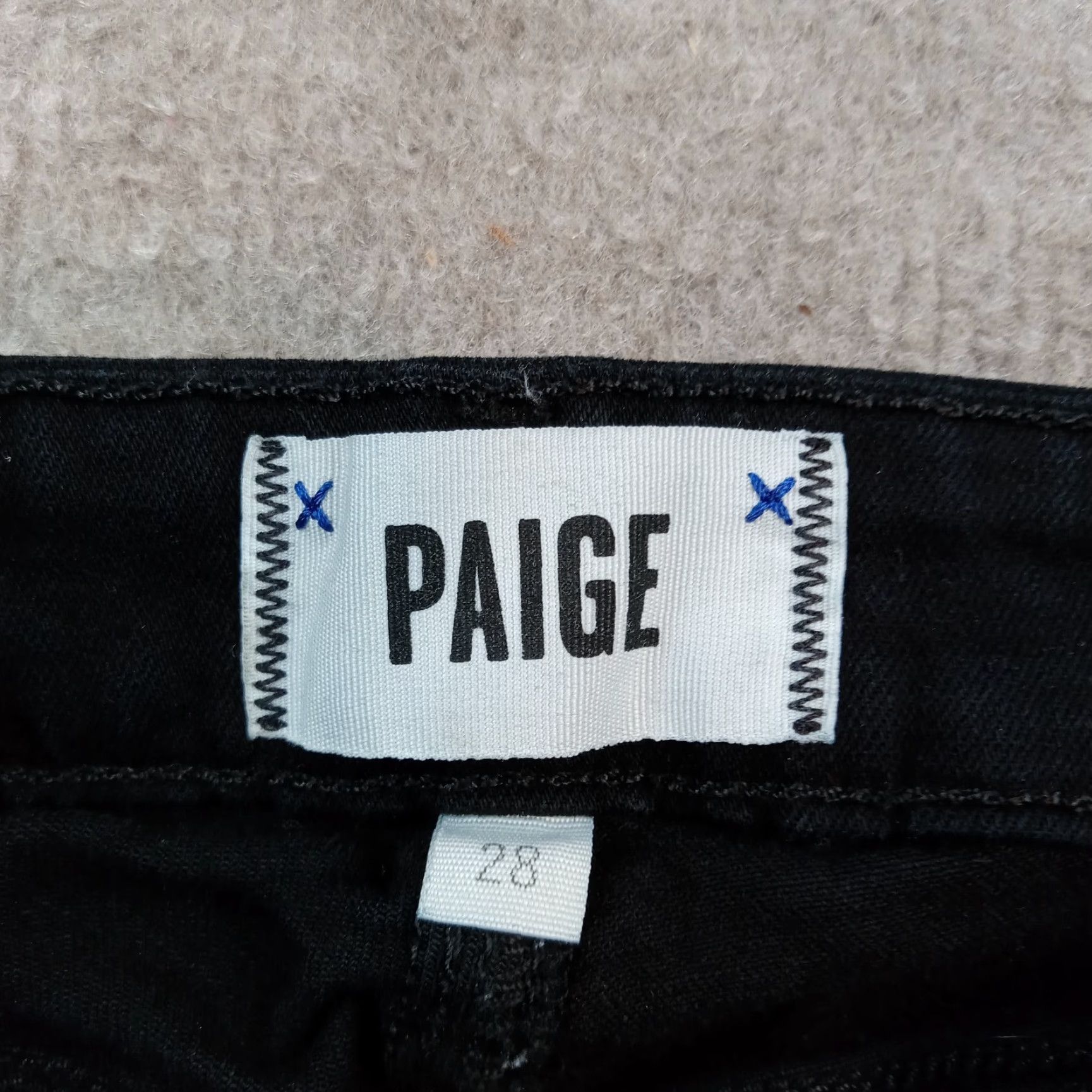Paige Paige Womens Black Skinny Jeans 28x24 Verdugo Crop Stretch Cotton Size 28" / US 6 / IT 42 - 7 Thumbnail