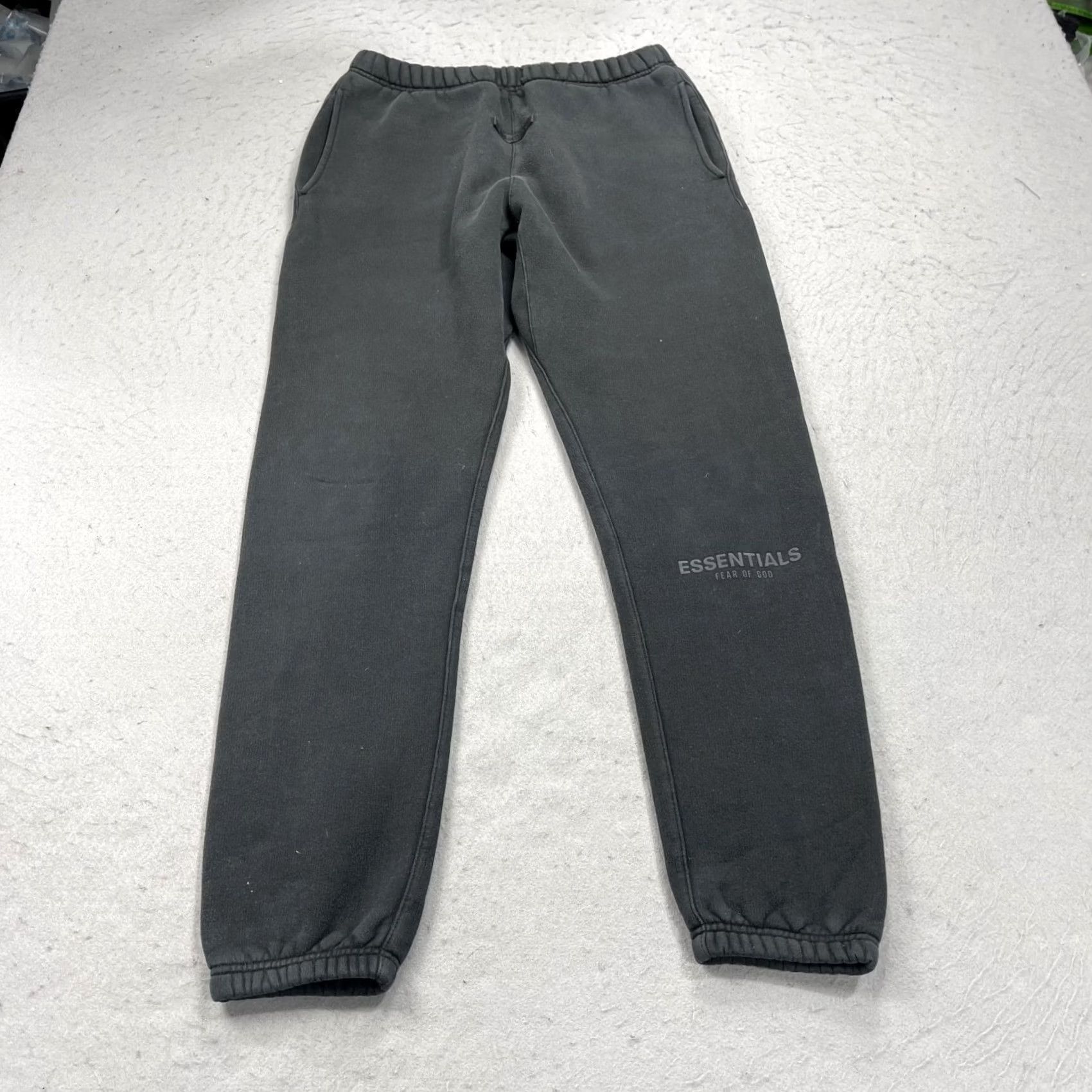 Essentials Essentials Sweatpants Mens S Black Tapered Fleece Jogger Size US 29 - 2 Thumbnail