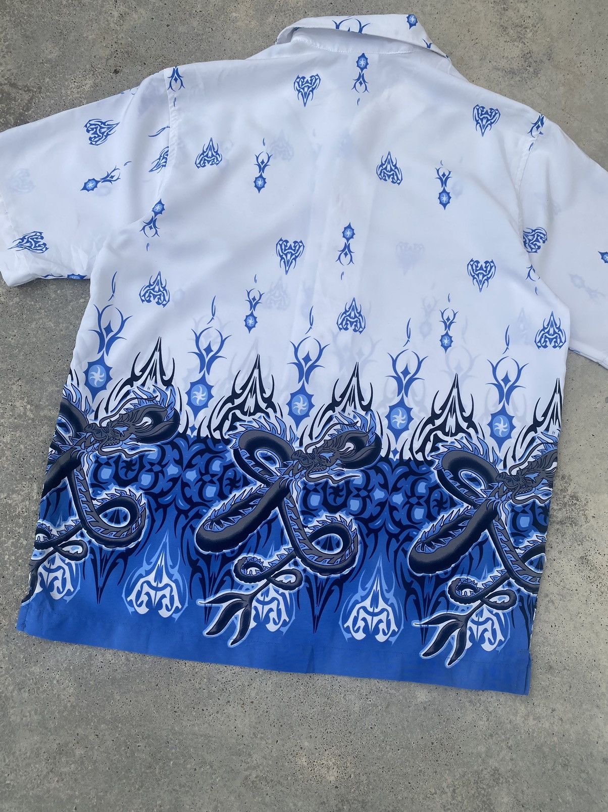 Sideout Vintage Sideout Flames Dragon Jnco Styled Button Up Shirt Size US M / EU 48-50 / 2 - 5 Thumbnail