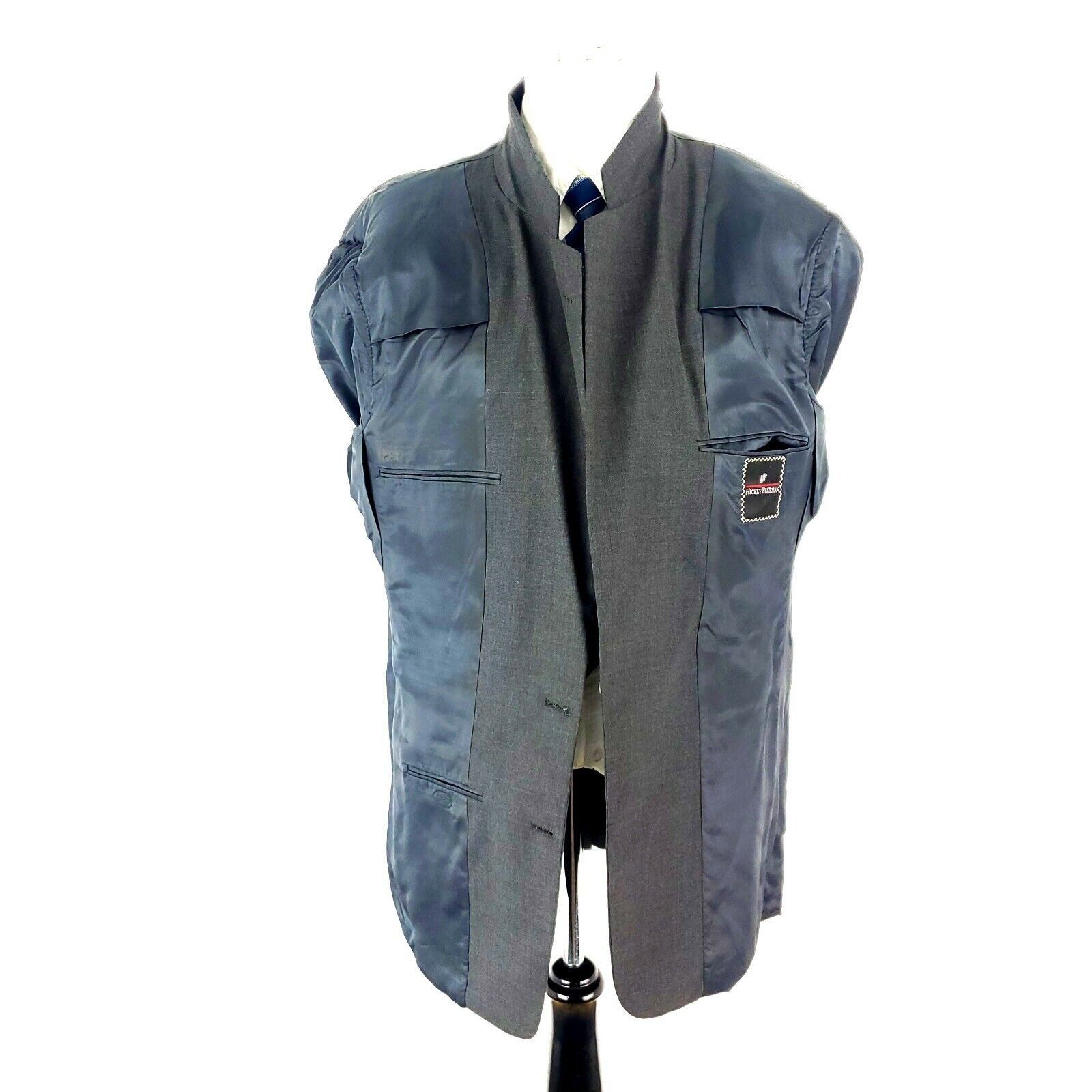 Hickey Freeman Hickey Freeman Boardroom Wool 2 Button 2 Piece Suit 40L Gray Size 40L - 11 Thumbnail