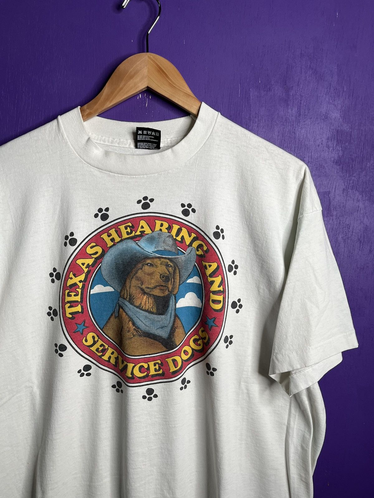 Vintage Vintage 90s Texas hearing and service dogs t-shirt Size US XL / EU 56 / 4 - 3 Thumbnail