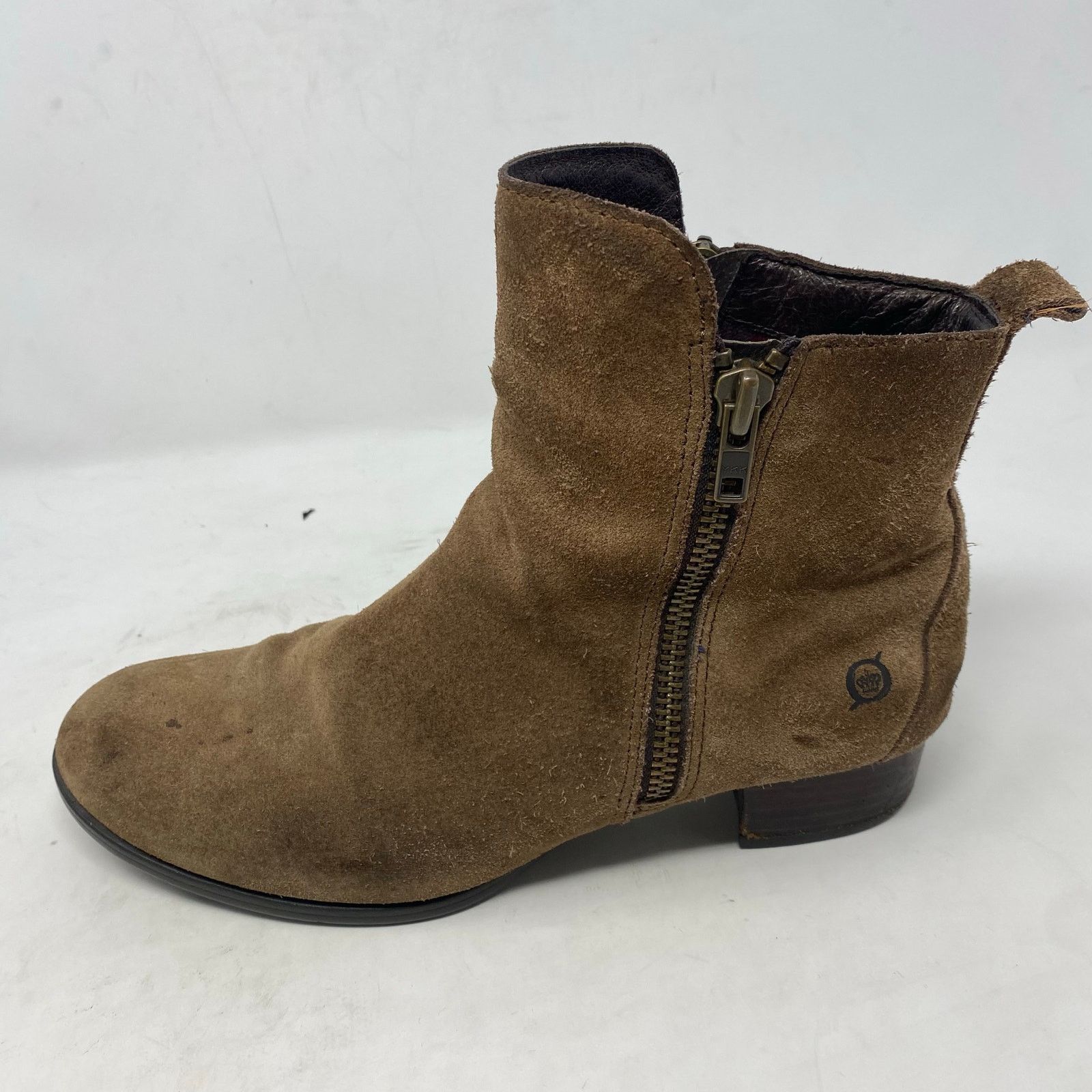 Born Born Landa Ankle Boots Brown Suede Western Bootie Size 9 Size US 9 / IT 39 - 2 Thumbnail