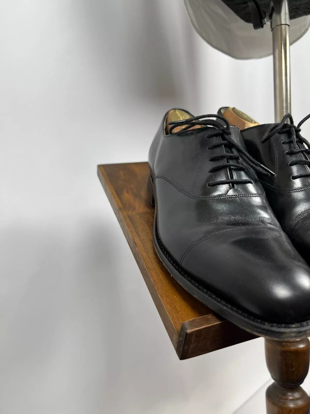 Barker Barker London Black Leather Oxford Lace Up Formal Shoes Size US 9.5 / EU 42-43 - 5 Thumbnail