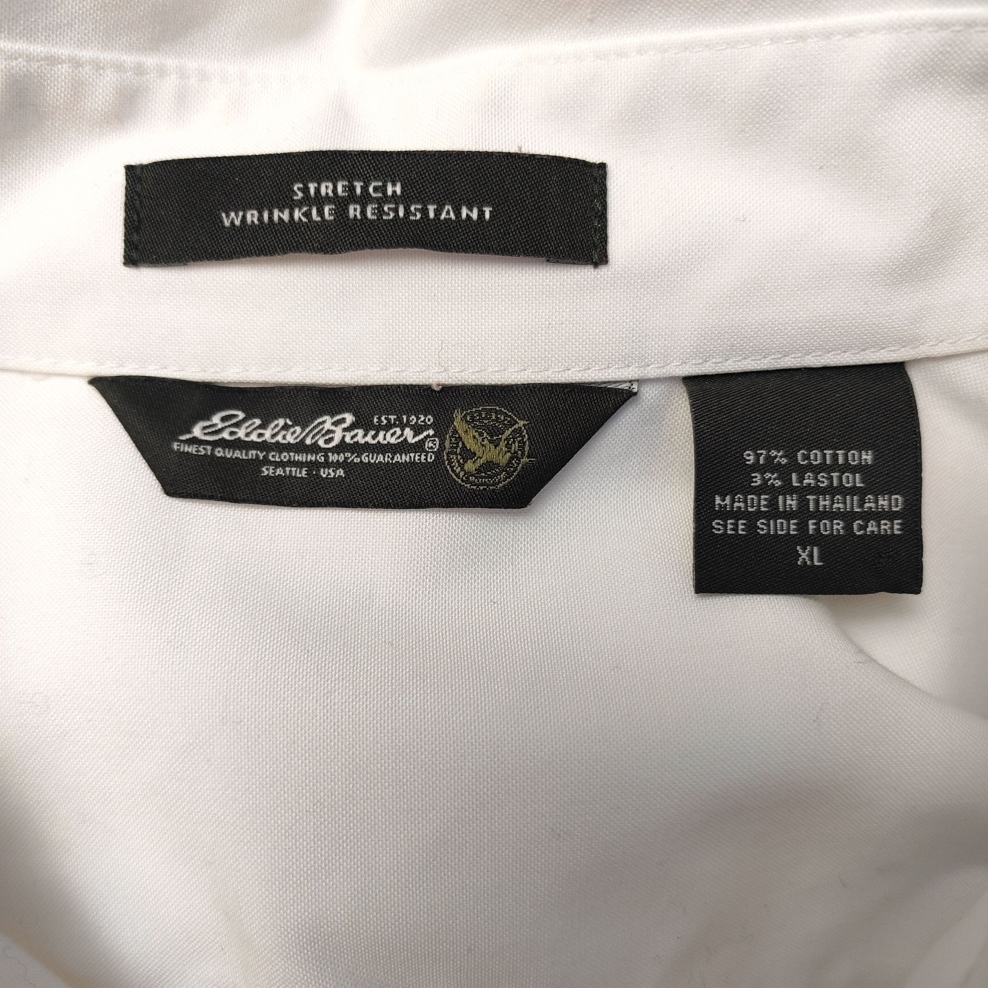 Eddie Bauer Eddie Bauer Stretch Wrinkle Resistant Men's White Long Sleev Size US XL / EU 56 / 4 - 3 Thumbnail