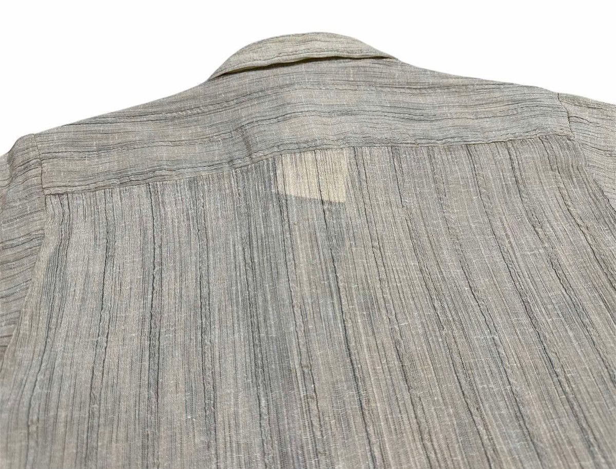 Japanese Brand 🔥Nice Vintage Japanese Pleated Shirt Solid Textured Size US L / EU 52-54 / 3 - 7 Thumbnail