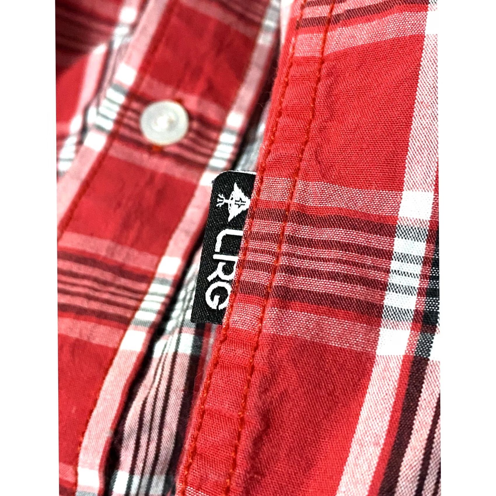 Vintage LRG Plaid Button Shirt Mens 4XL Casual Short Sleeve Cotton Red Button-Up XLG 2XL? Size US XXL / EU 58 / 5 - 6 Thumbnail
