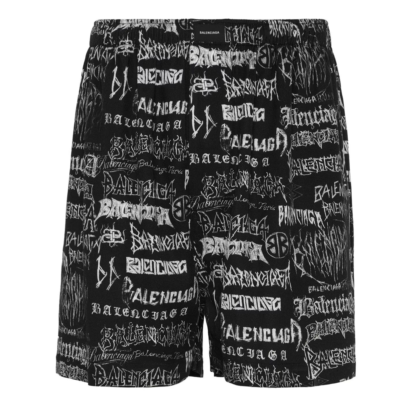 Balenciaga o1g2r1mq0226 Metal Pyjama Shorts In Black Size US 32 / EU 48 - 1 Thumbnail