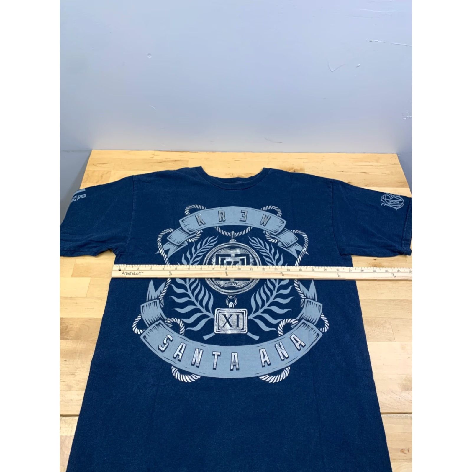 Krewe Krew Skateboard Graphic Shirt Mens M Blue Y2K Skate Gothic 90s (if applicable) Size US M / EU 48-50 / 2 - 7 Thumbnail