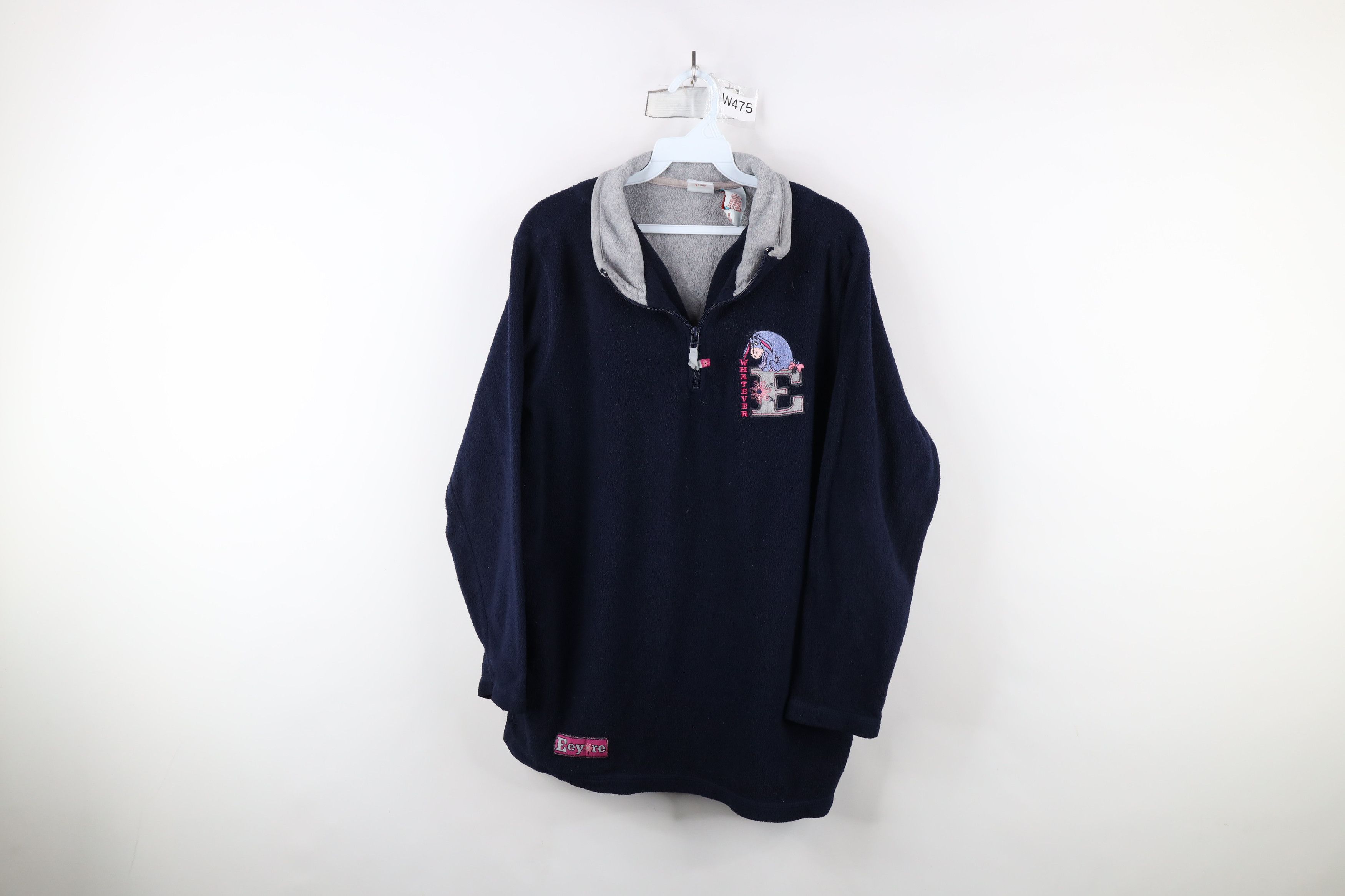 Disney × Vintage Vintage 90s Disney Winnie the Pooh Eeyore Fleece Sweater Size XL / US 12-14 / IT 48-50 - 1 Thumbnail