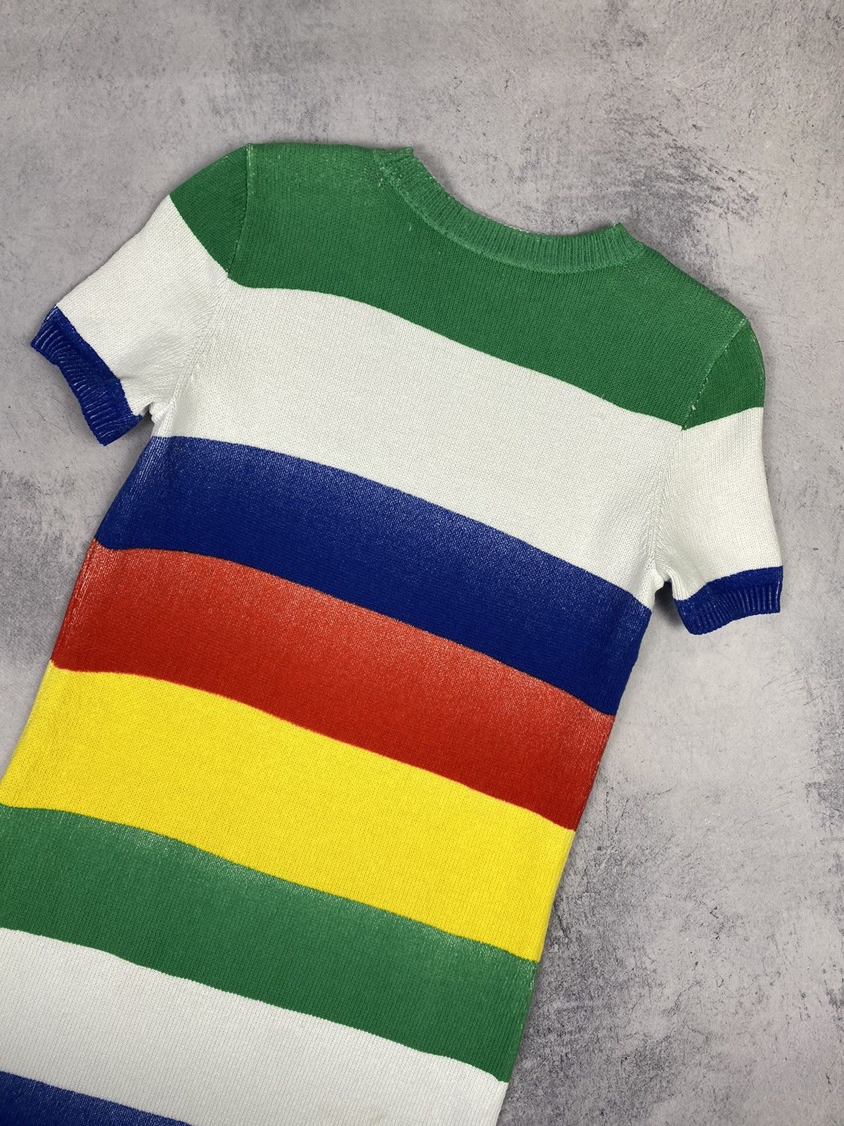 Polo Ralph Lauren × Ralph Lauren Polo Ralph Lauren Striped Multicolor Knit Dress Short Sleeve Size S / US 4 / IT 40 - 10 Thumbnail