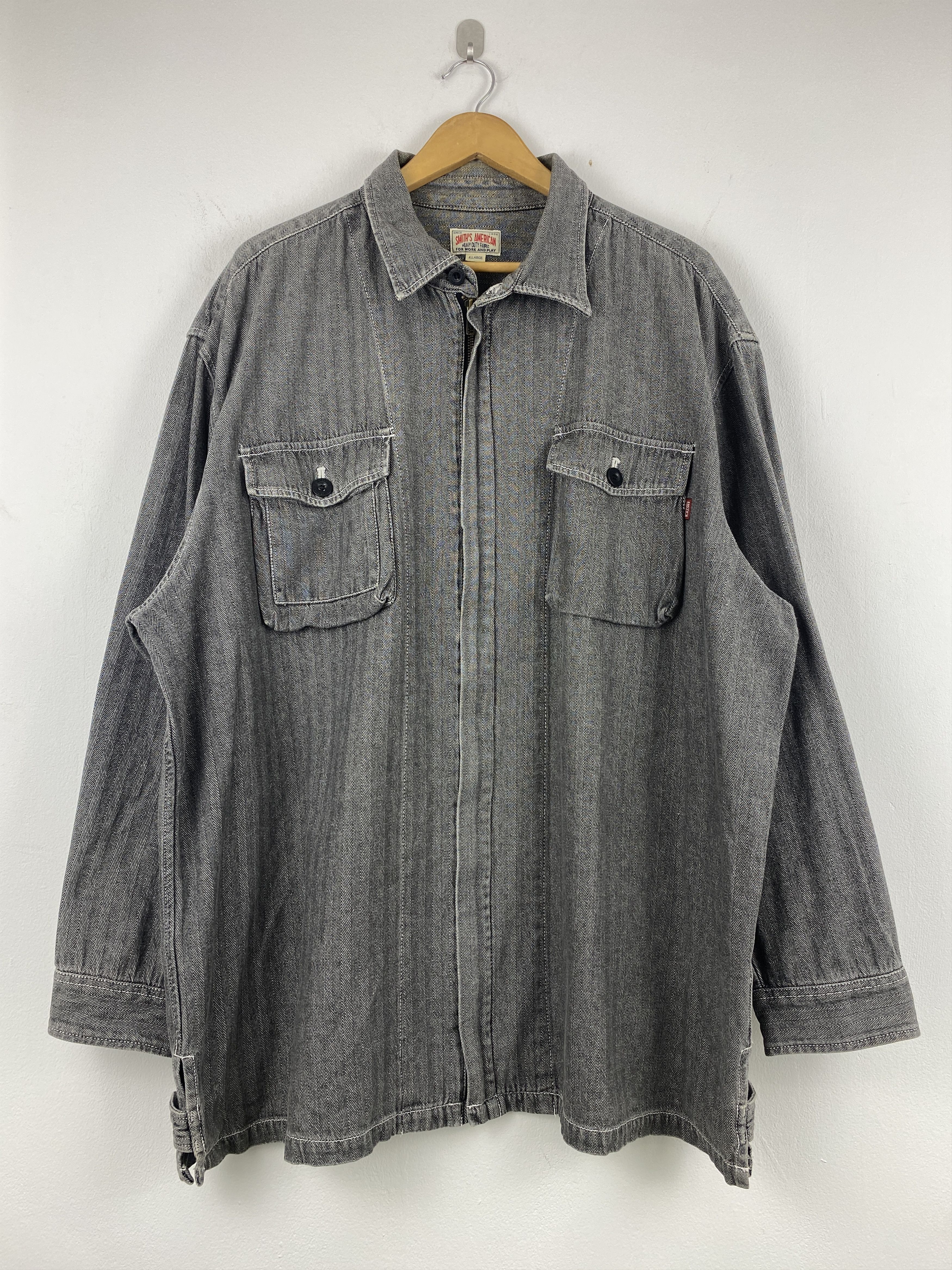 Smith's American Vintage Smiths American Denim Oversized Worker Jacket J1985 Size US XXL / EU 58 / 5 - 1 Thumbnail