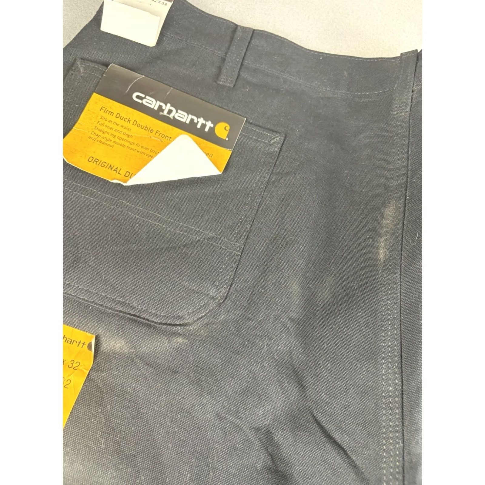 Carhartt Carhartt Pants Men’s 42x32 Black Canvas Lined Double Knee Carpenter Straight Relaxed Inseam 32 Size US 42 / EU 58 - 6 Thumbnail