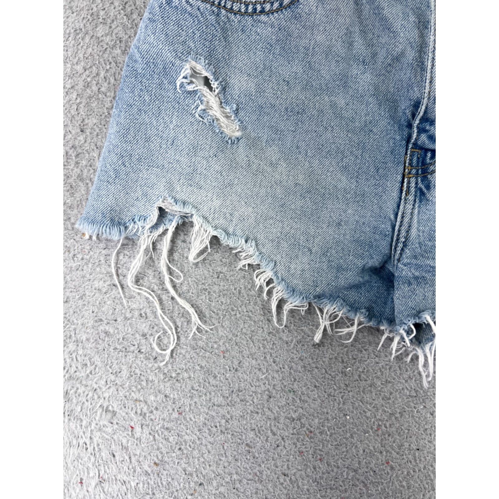 Forever 21 Forever21 Shorts Womens 26 Blue Denim Jean Distressed Cutoff Cotton Blend 23x2 Size 42" / US 20 - 3 Thumbnail