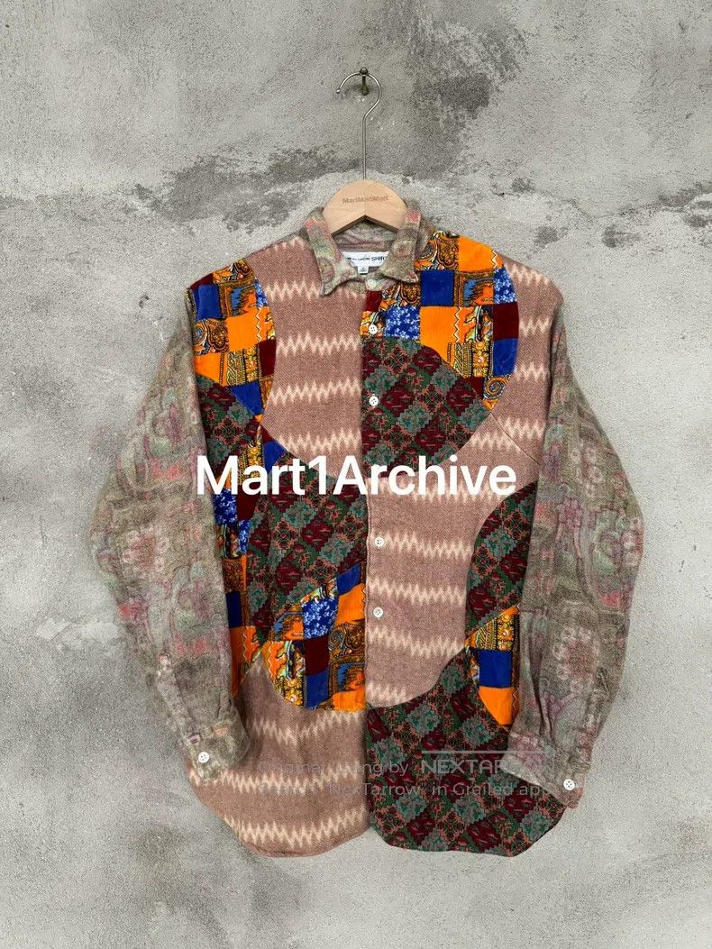Comme des Garcons Comme Des Garcons Tapestry wool patchwork shirt Size S / US 4 / IT 40 - 1 Thumbnail