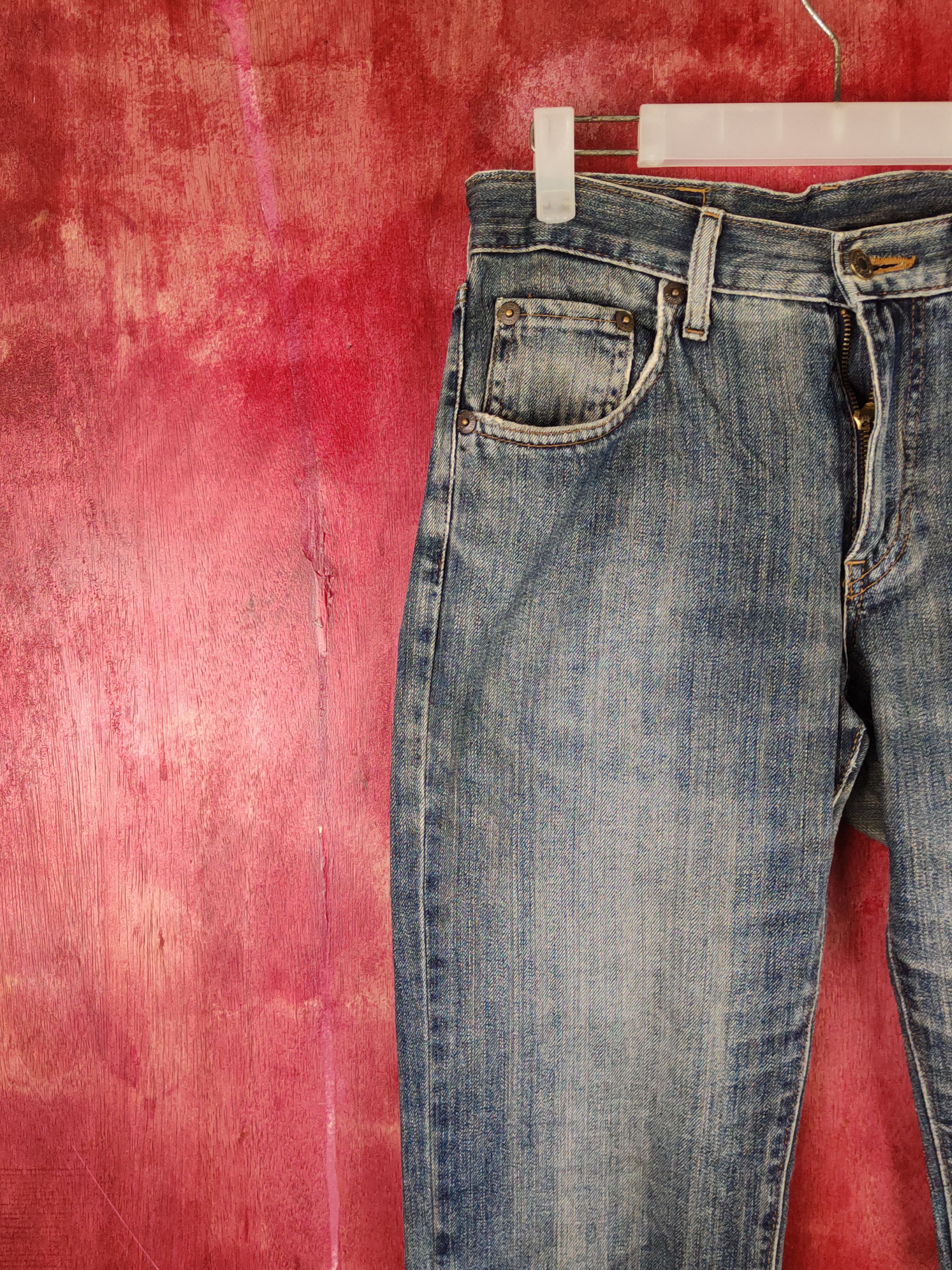 Edwin Edwin Dark Blue Faded Distressed Ripped Jeans #S1640 Size US 28 / EU 44 - 3 Thumbnail