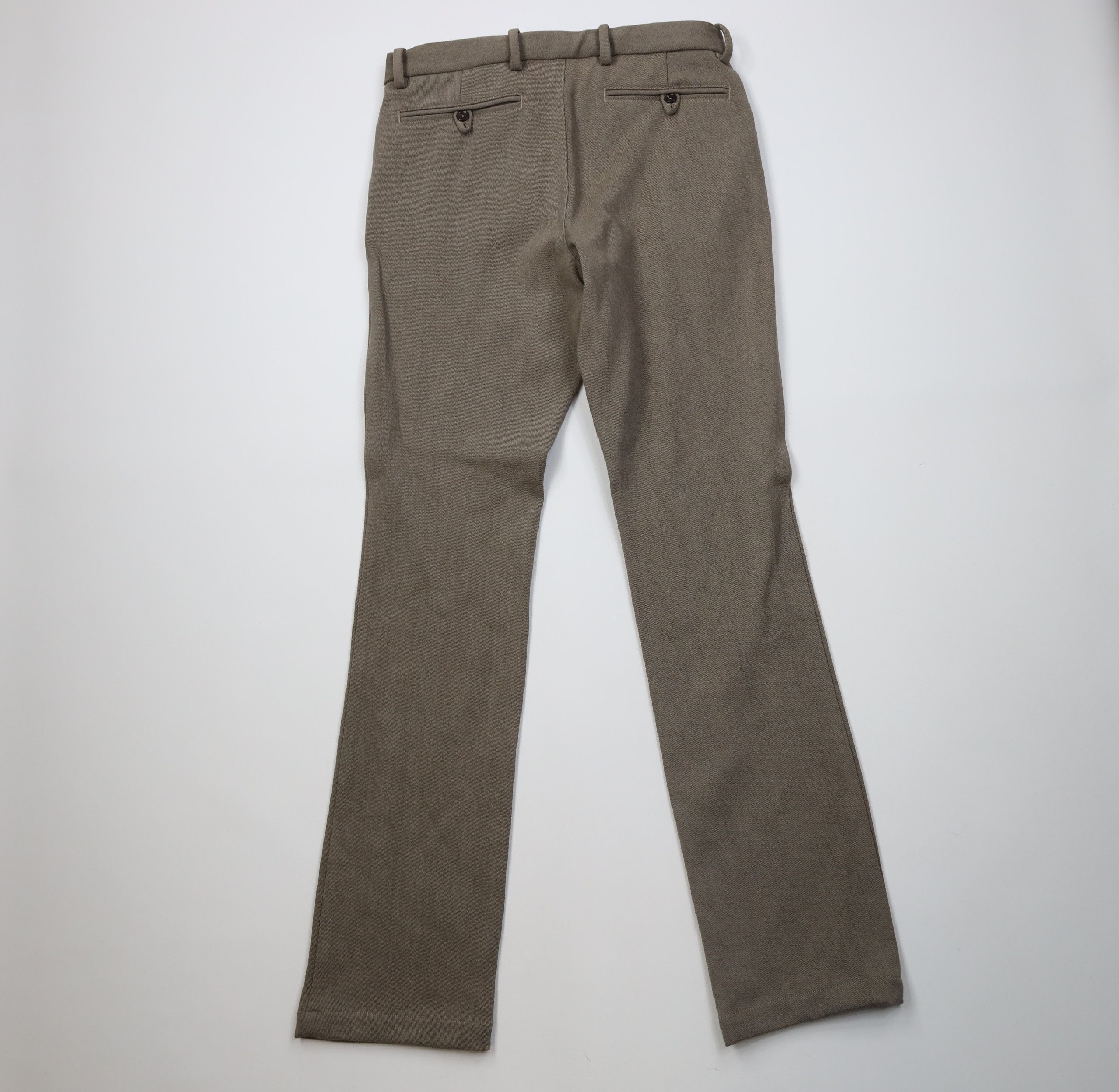 Gustin Gustin Whipcord Button Fly Straight Leg Chino Pants Beige Size US 33 - 9 Thumbnail