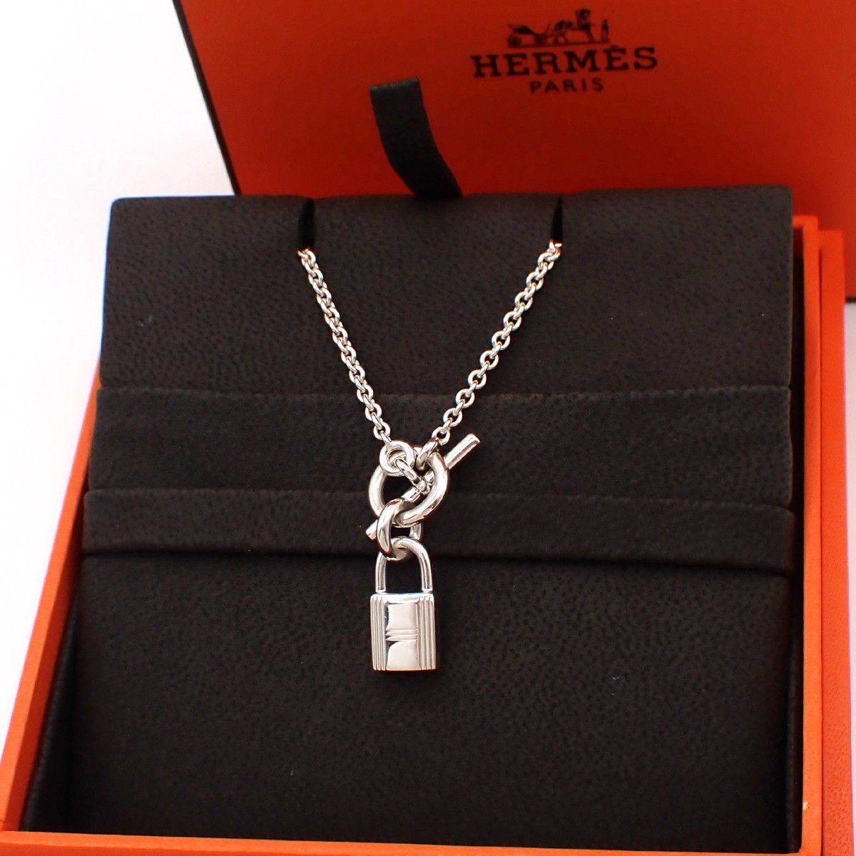 Hermes Hermes Cadenas Kelly Pendant Necklace Sterling Silver Size ONE SIZE - 1 Thumbnail