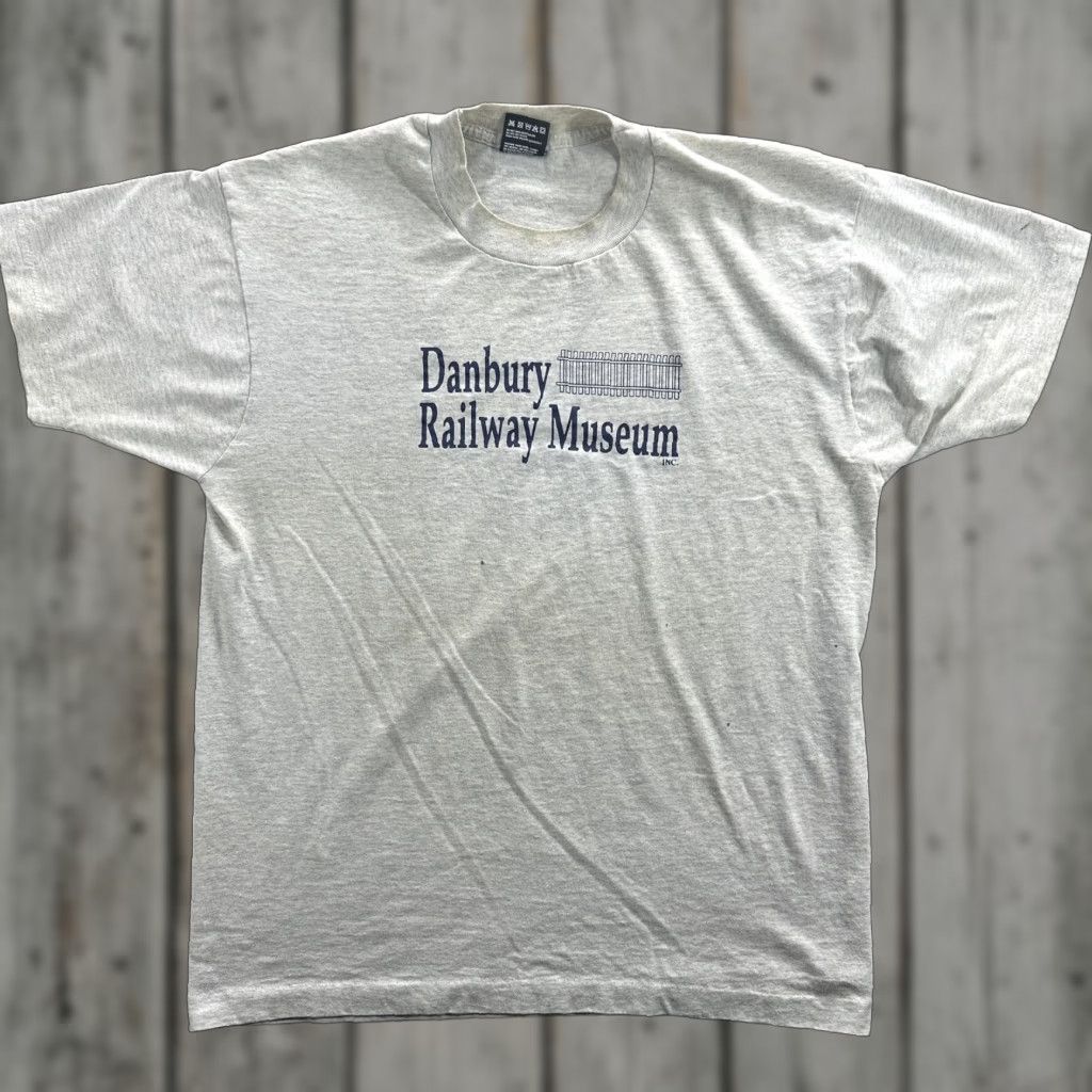 Fruit Of The Loom VINTAGE Danbury Railway Museum Shirt Mens Large Gray Fruit of the Loom Train 90s Size US L / EU 52-54 / 3 - 1 Thumbnail