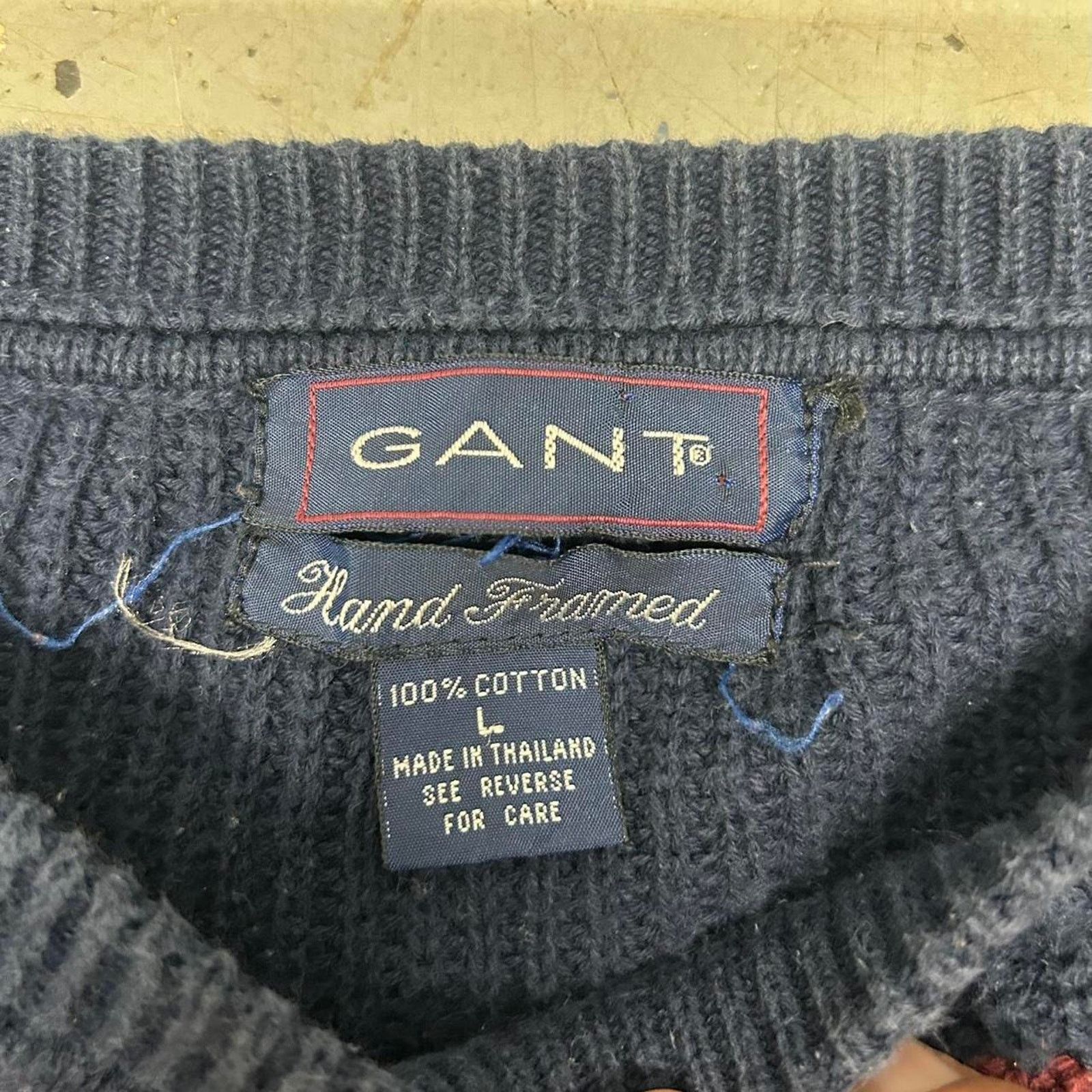Gant Gant vintage striped sweater in navy and multi-coloured hues Size US L / EU 52-54 / 3 - 3 Thumbnail