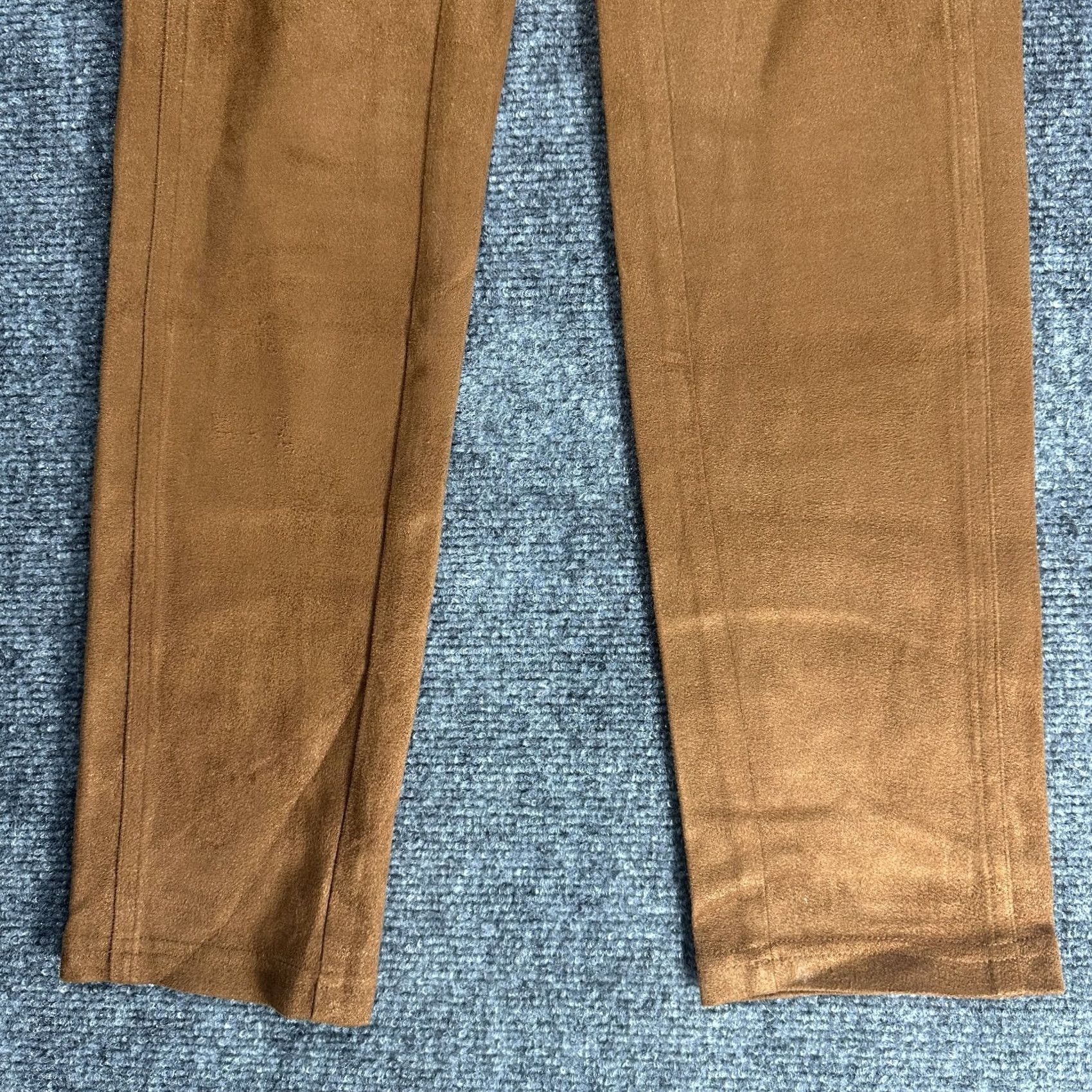 Vintage Wilfred Pants Womens 0 Brown Faux Suede Back Zip Tapered Leg Regular Rise Modern Ankle Stretch Back Zipper 27.5 Inseam Mens Womens Girls Boys Size 25" / US 0 / IT 36 - 2 Thumbnail