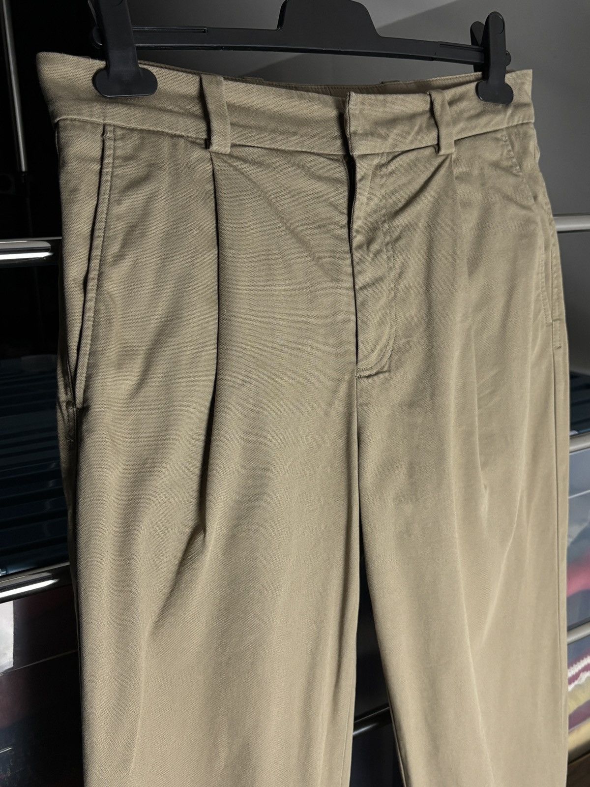 Acne Studios Acne Studios Beige Pleated Chino Pants Size US 32 / EU 48 - 3 Thumbnail