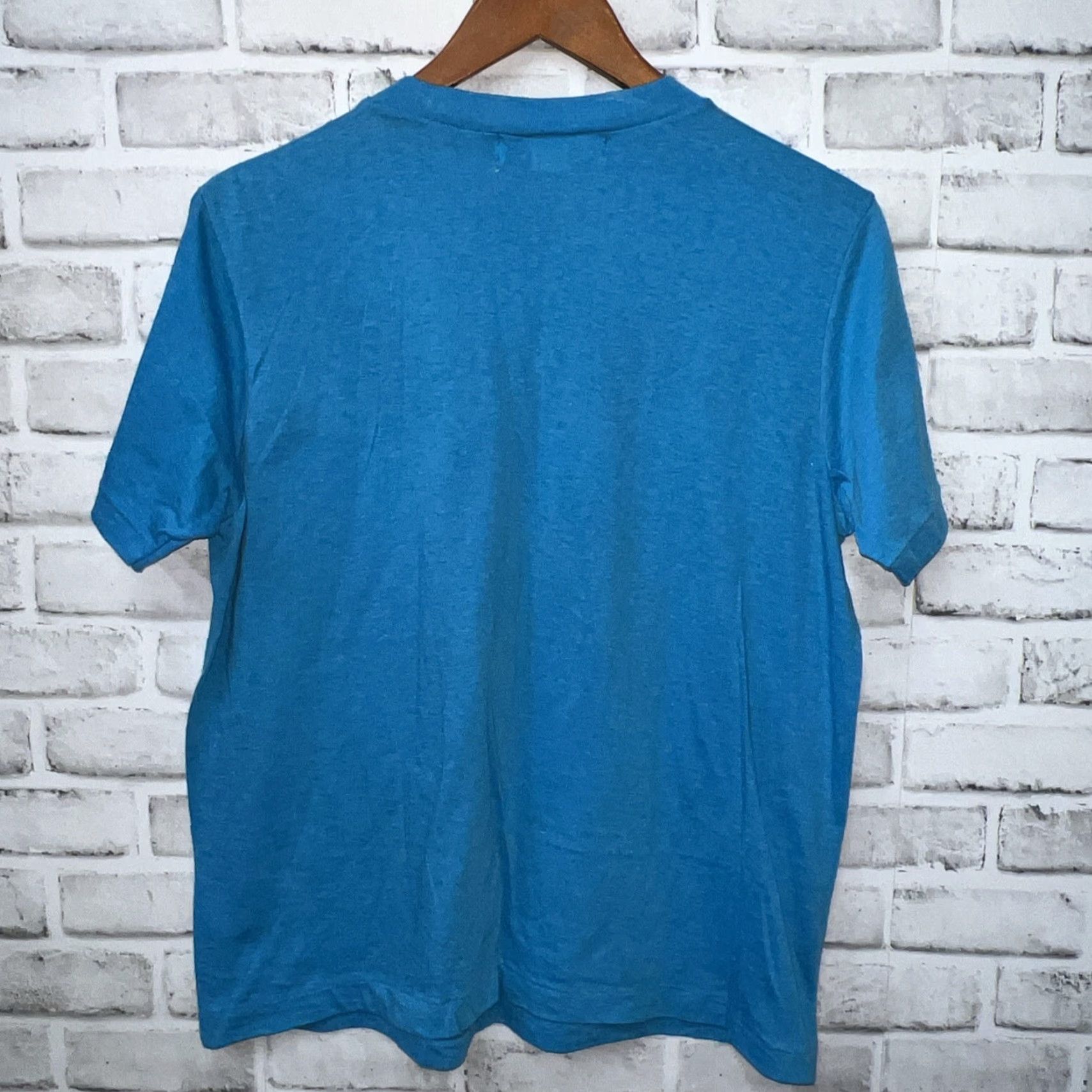 Vintage VINTAGE Peter Mussfeldt T-Shirt Blue XL Mens SINGLE STITCH Mexico Stitch Size US XL / EU 56 / 4 - 5 Thumbnail