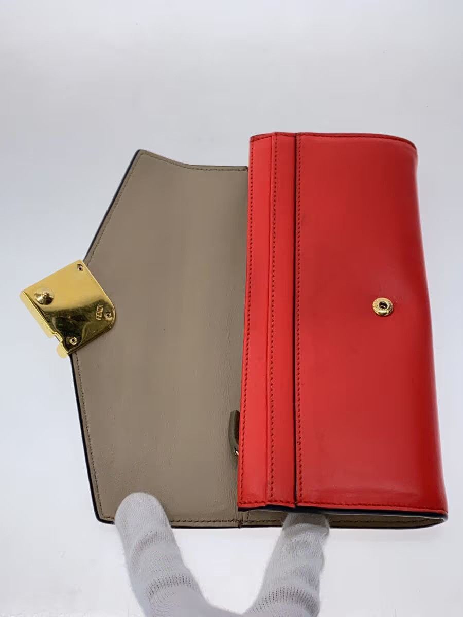 Fendi Fendi Leather Long Wallet Orange Size ONE SIZE - 4 Thumbnail