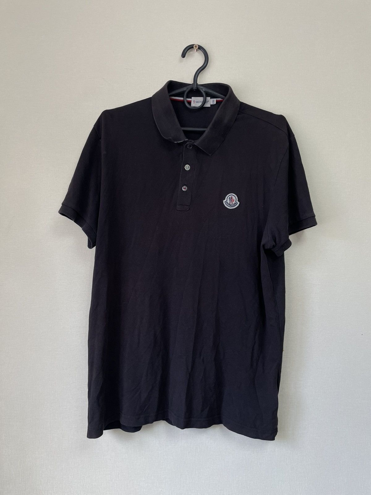 MONCLER Polo Shirt Cotton Short Sleeve Logo Patch