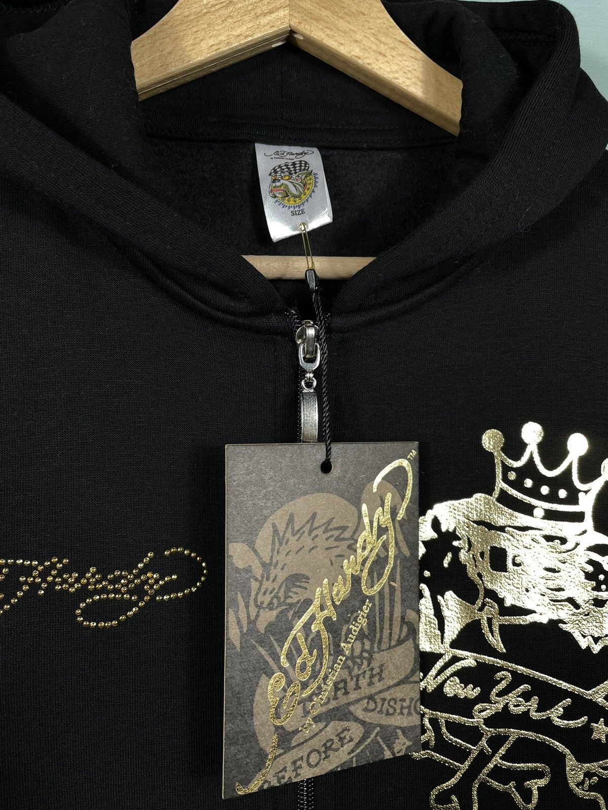 Christian Audigier × Ed Hardy × Vintage Ed Hardy Retro 00s Hoodie Sweatshirt Affliction Grunge Size S / US 4 / IT 40 - 6 Thumbnail