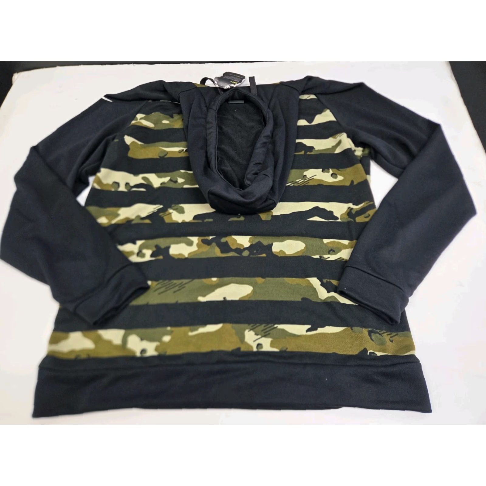 Nike Nike Dri-Fit Long Sleeve Hoodie Mens Black/Green Camo Pullover L Size US L / EU 52-54 / 3 - 5 Thumbnail