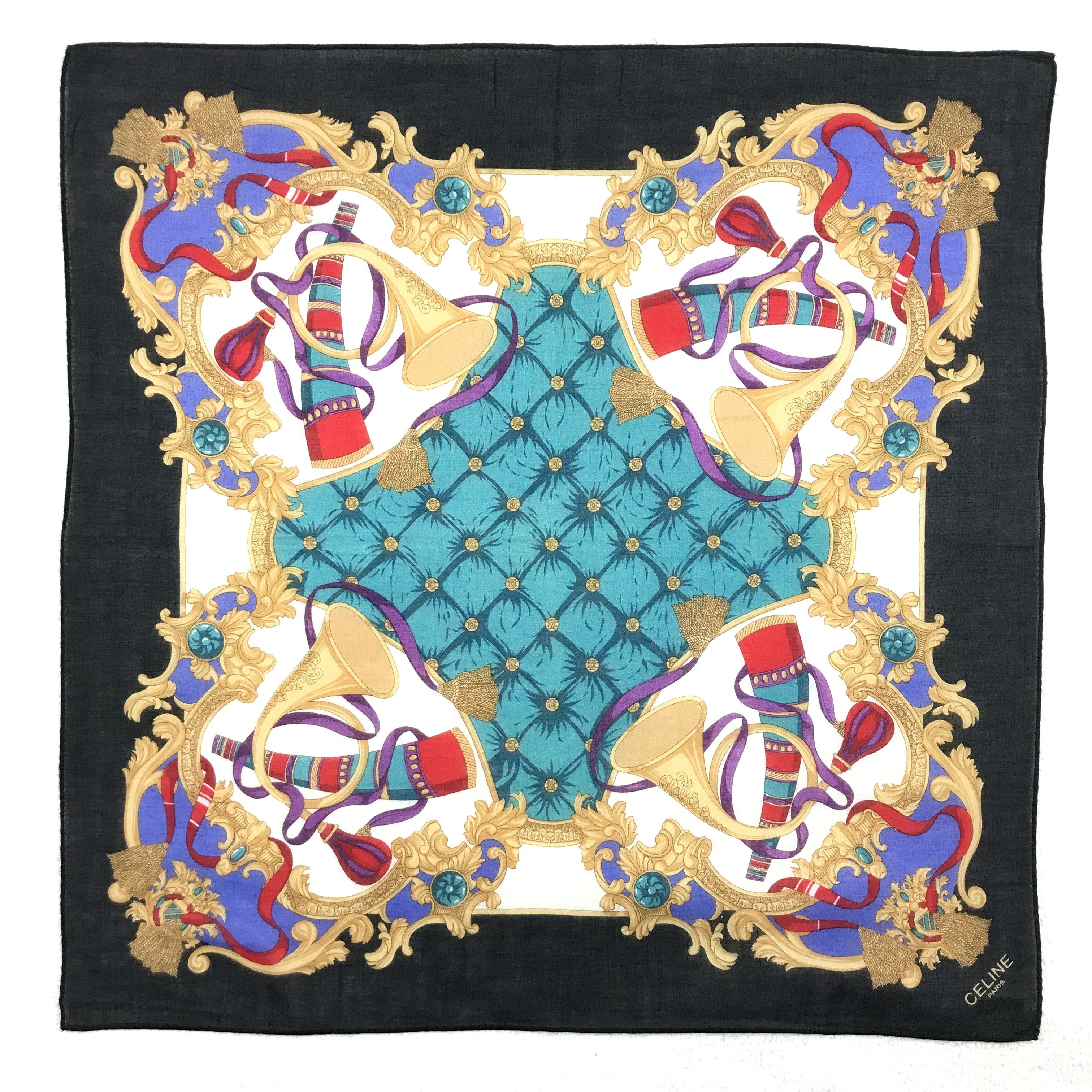 Celine × Vintage Vintage Celine Bandana Neckerchief Handkerchief Size ONE SIZE - 1 Thumbnail