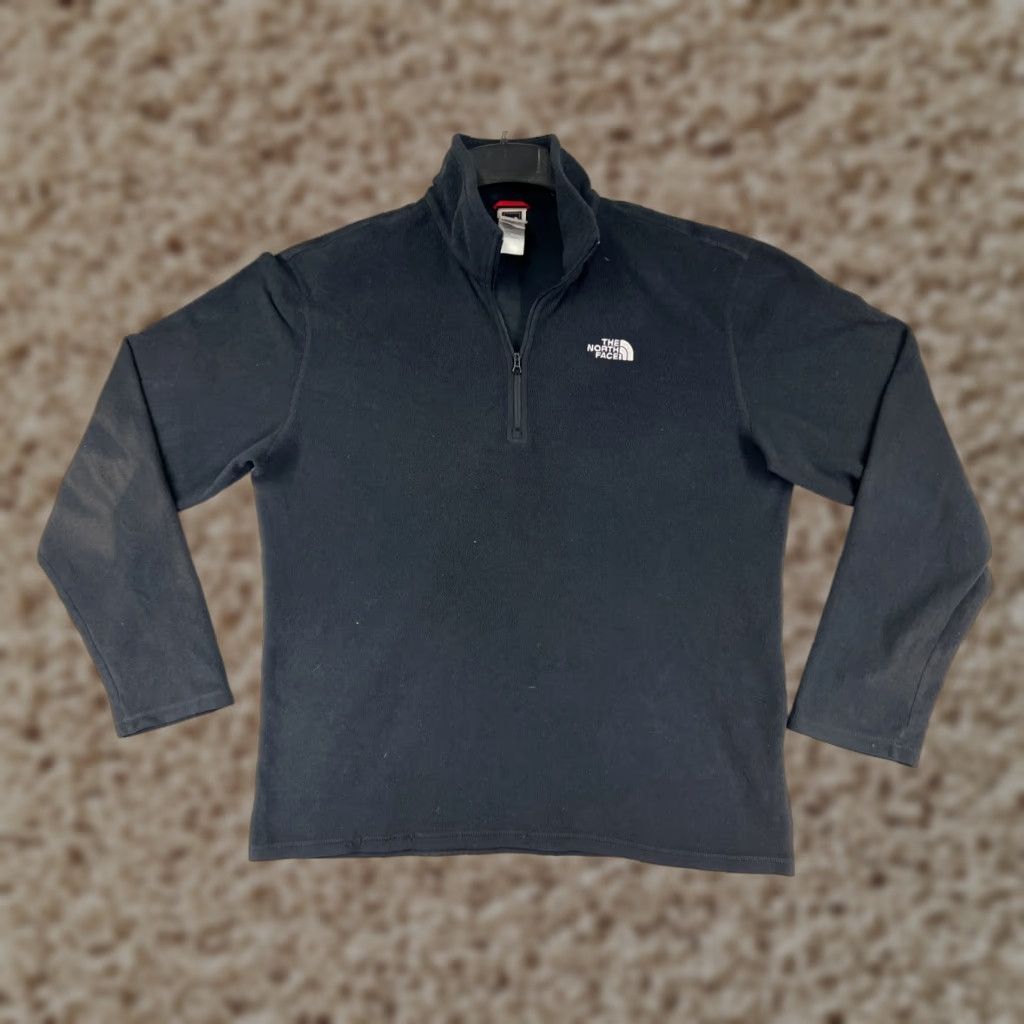 The North Face The North Face Sweater Mens Medium Black Long Sleeve 1/4 Zip Fleece Polyester Size US M / EU 48-50 / 2 - 1 Thumbnail