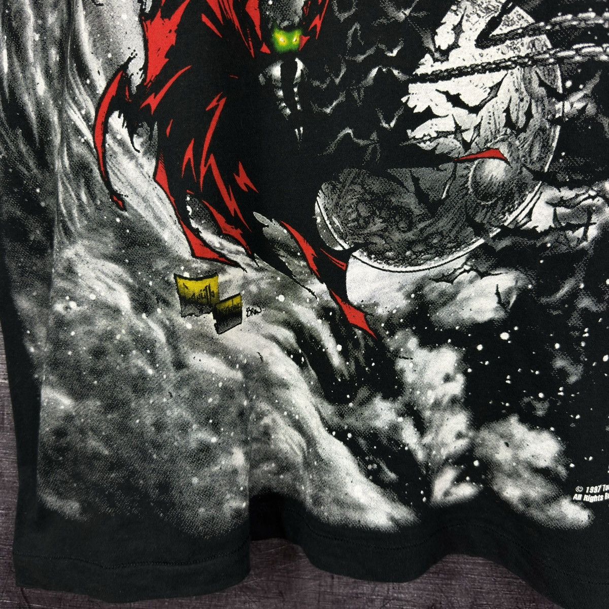 Vintage RARE Vintage 1997 Spawn AOP t shirt tee comics full printed Size US XL / EU 56 / 4 - 3 Thumbnail