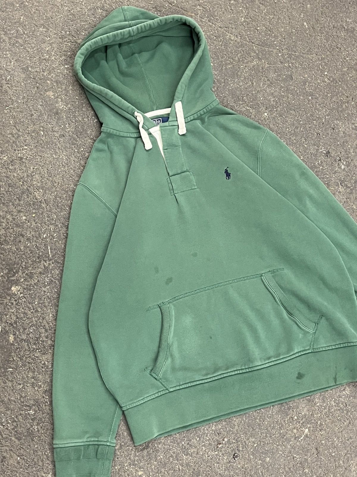 Polo Ralph Lauren × Vintage Polo Ralph Lauren vintage earth tone green thermal hoodie Size US L / EU 52-54 / 3 - 2 Thumbnail