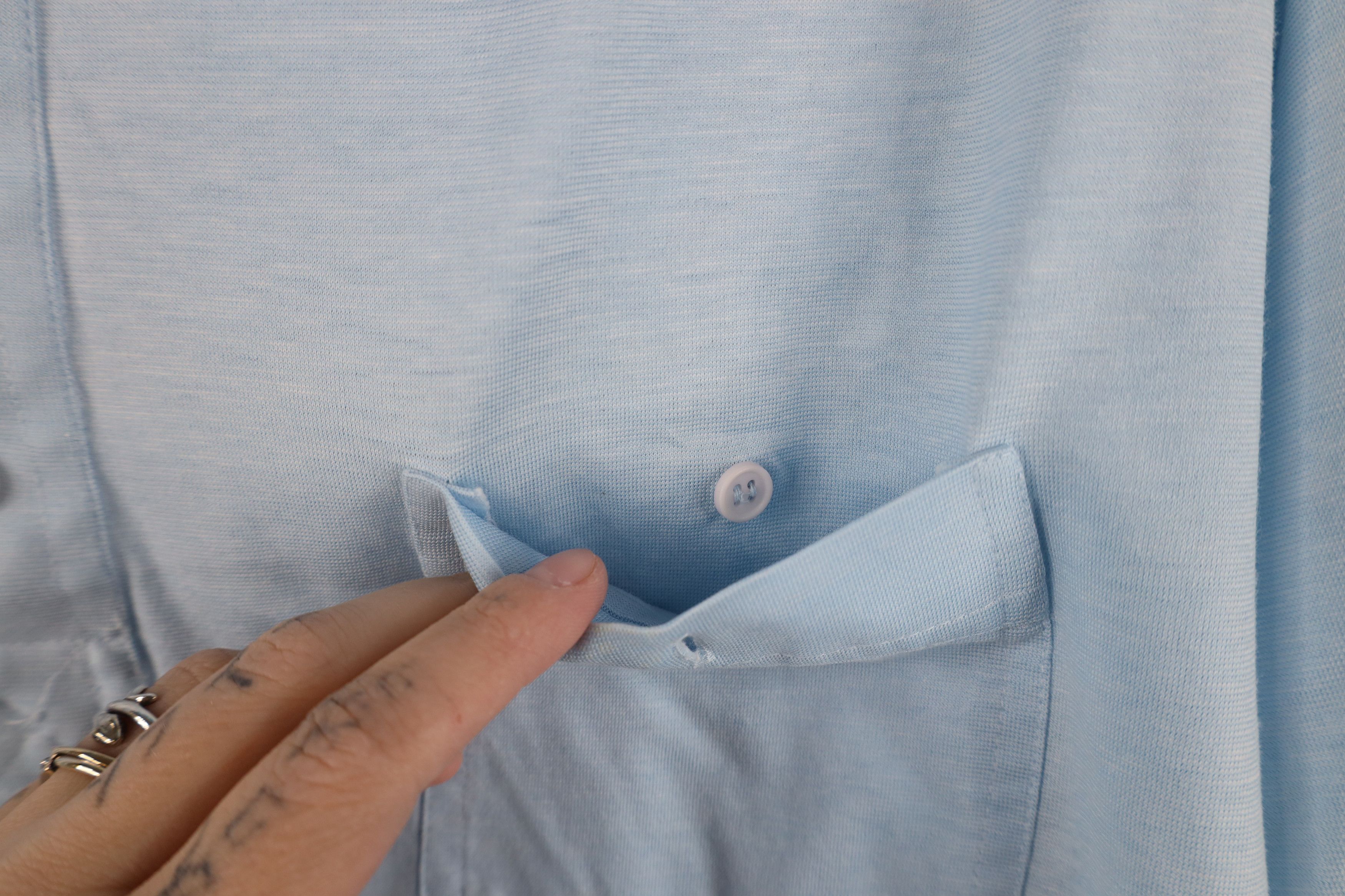 Vintage Vintage 70s Streetwear Knit Collared Golf Polo Shirt Blue Size US L / EU 52-54 / 3 - 7 Thumbnail