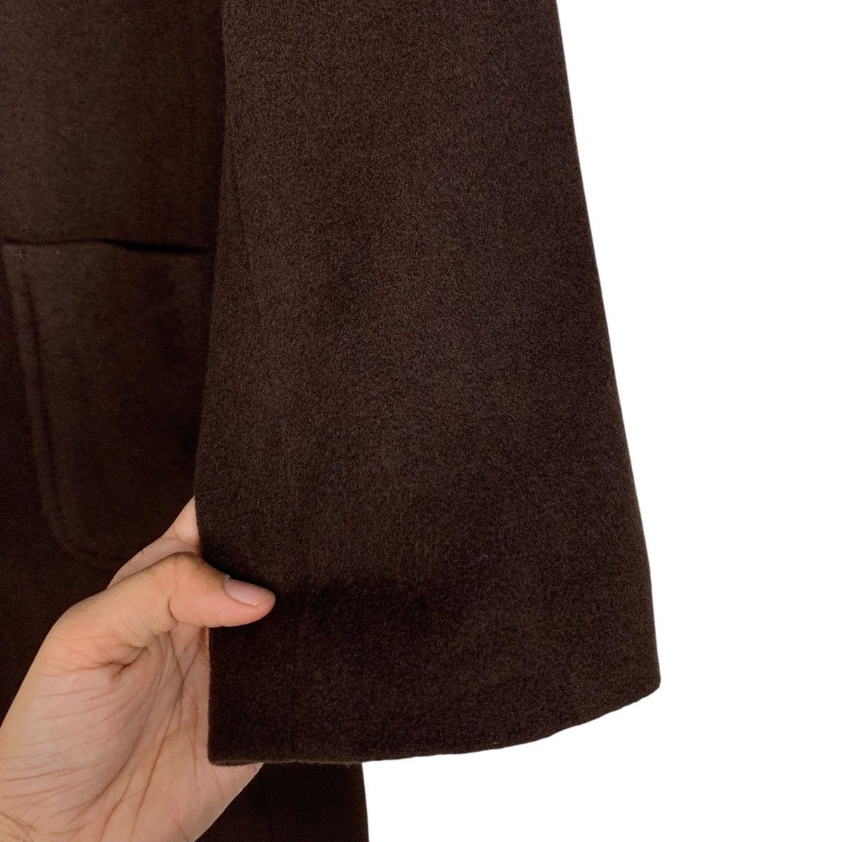 Japanese Brand INED Brown Wool Cashmere Overcoat / Jacket #2696-C121 Size M / US 6-8 / IT 42-44 - 13 Thumbnail
