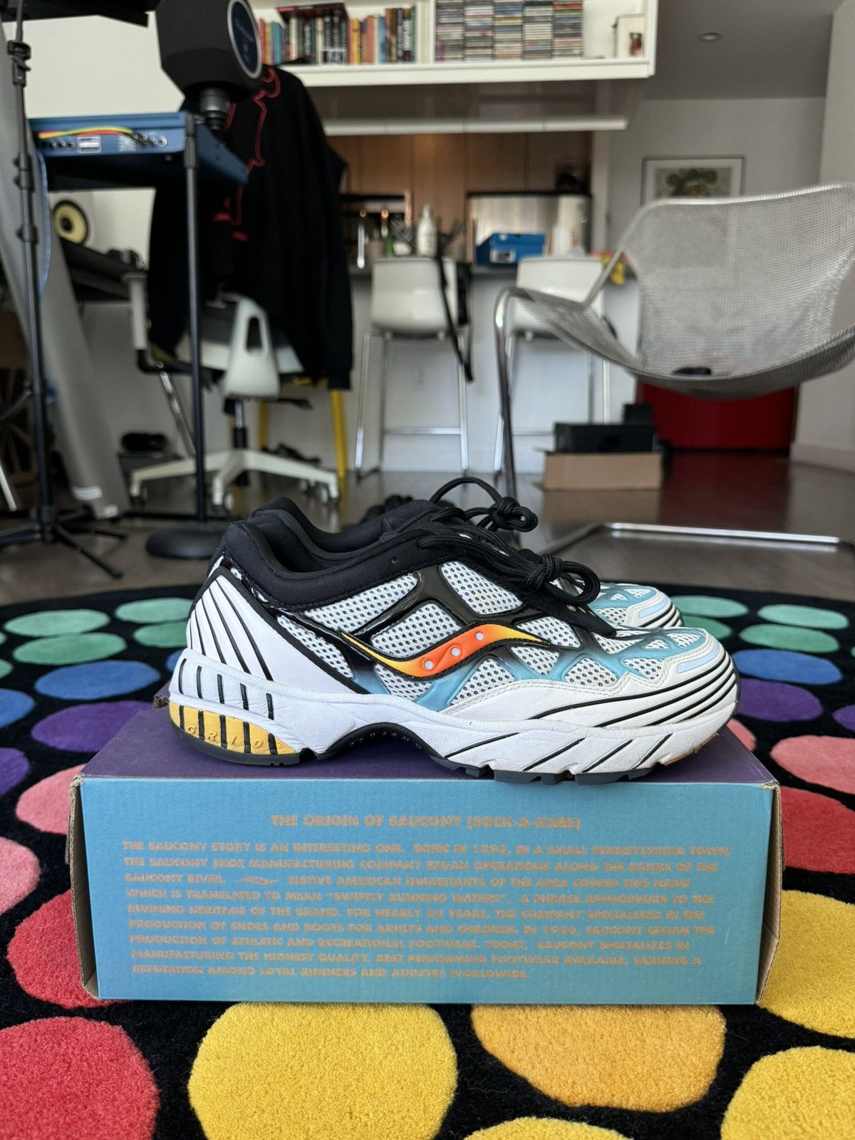 Saucony Grid Web white/gry/blue sz 10