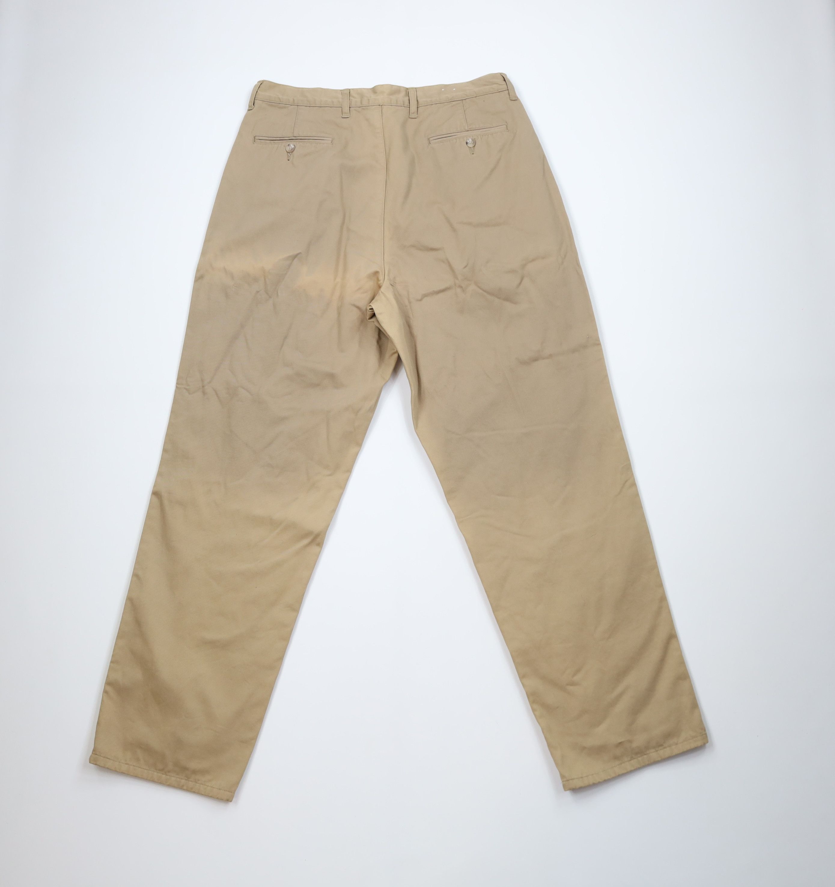 Eddie Bauer Vintage 90s Eddie Bauer Flannel Lined Wide Leg Chino Pants Size US 36 / EU 52 - 8 Thumbnail