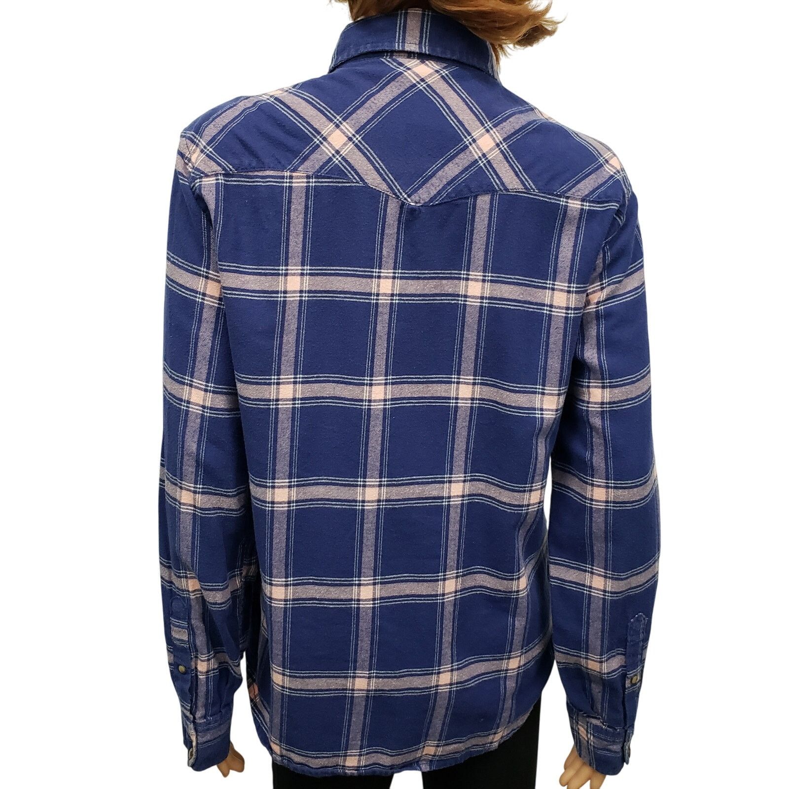 JACHS NY JACHS Girlfriend Flannel Shirt Snap Plaid Paisley Cuff Size S / US 4 / IT 40 - 9 Thumbnail