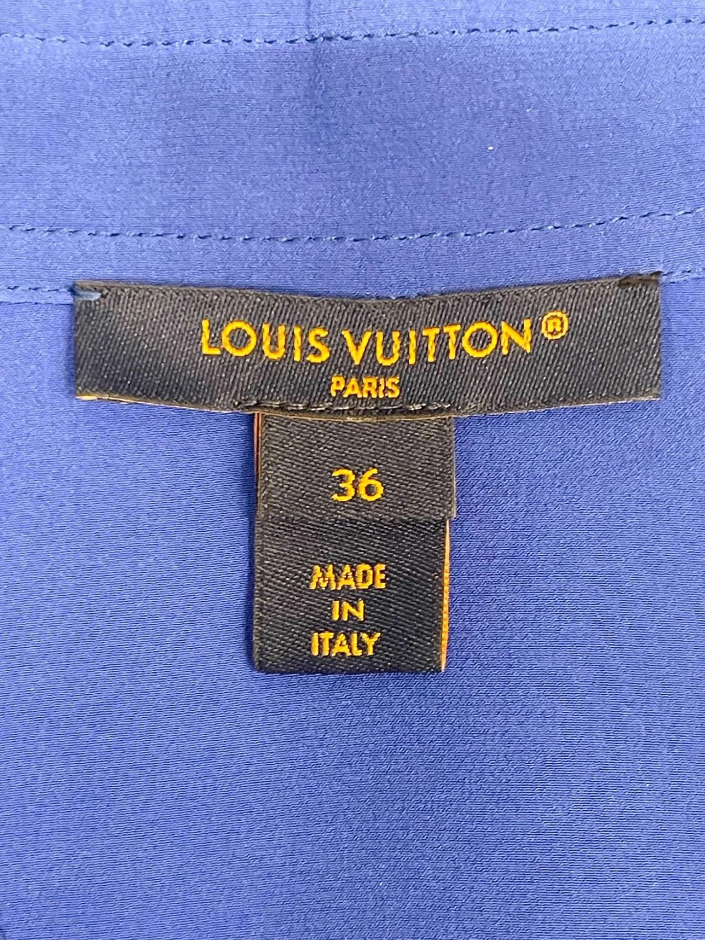 Louis Vuitton LV solid 100% pure silk size 36 Size XS / US 0-2 / IT 36-38 - 5 Thumbnail