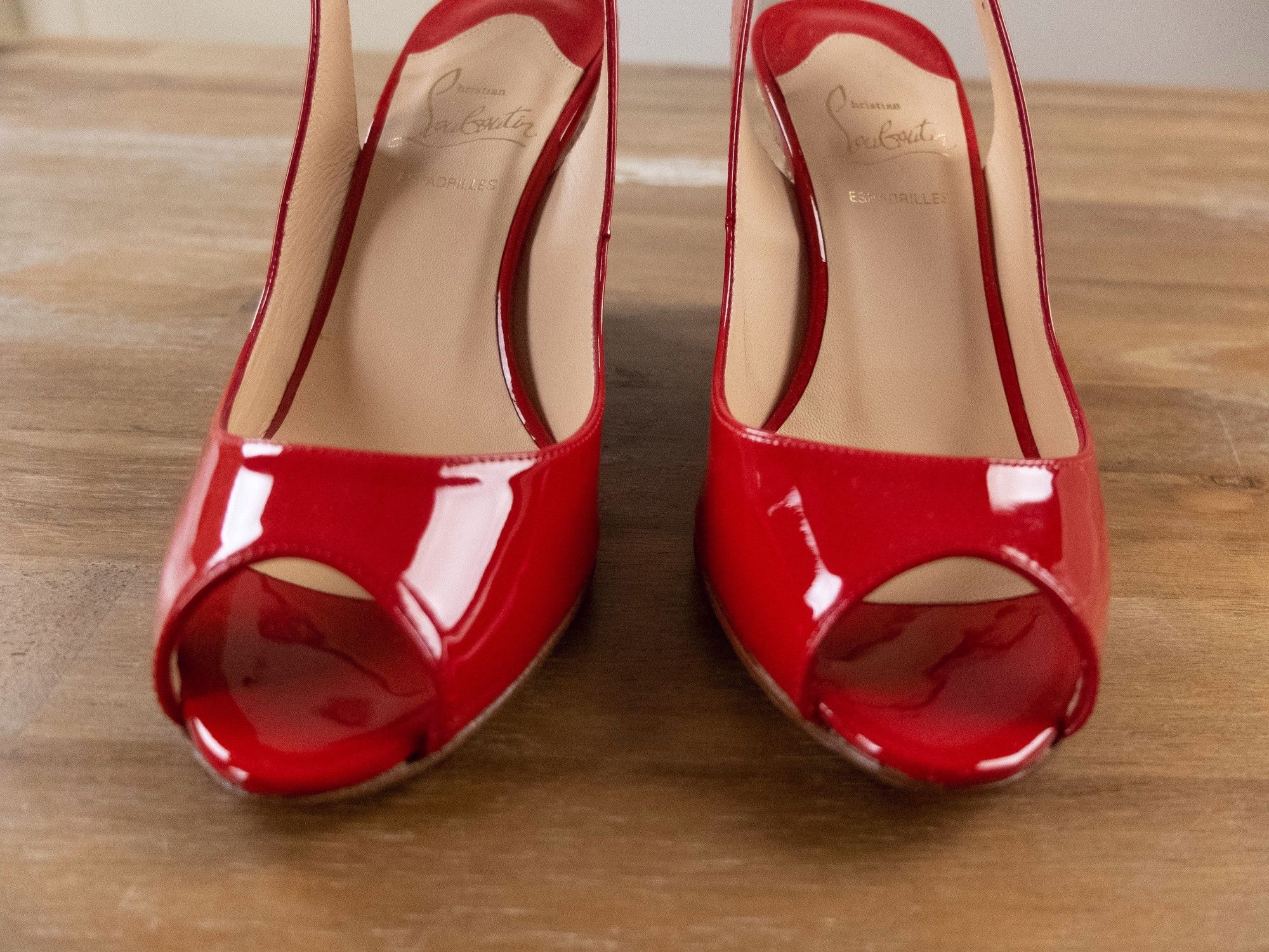 Christian Louboutin CHRISTIAN LOUBOUTIN Puglia Sling red patent leather pumps 36 Size US 6 / IT 36 - 3 Thumbnail